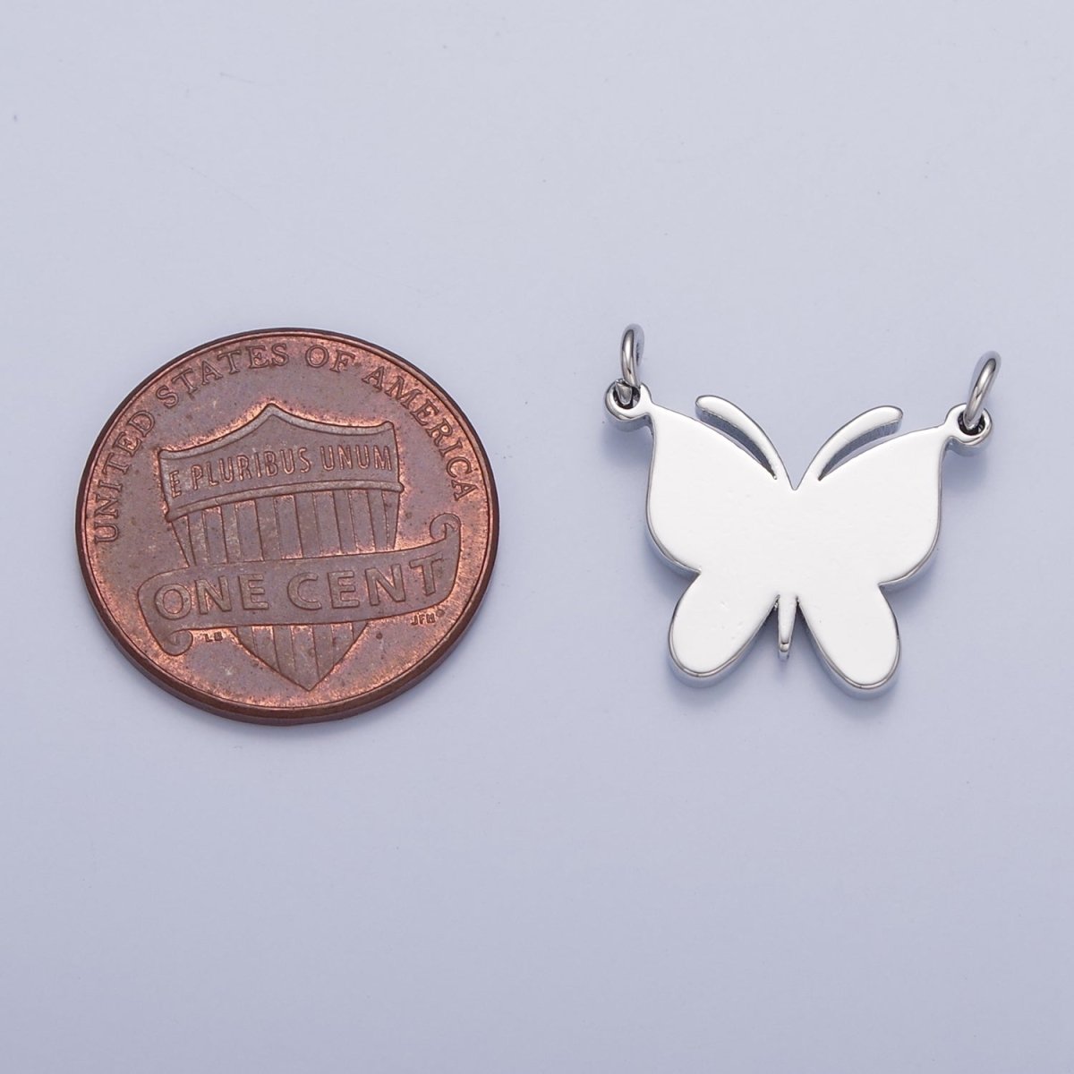 Dainty Gold Flat Butterfly Charm Connector Pendant for Necklace Bracelet 14K or 24K Gold Filled G-927 G-928 G-929 - DLUXCA