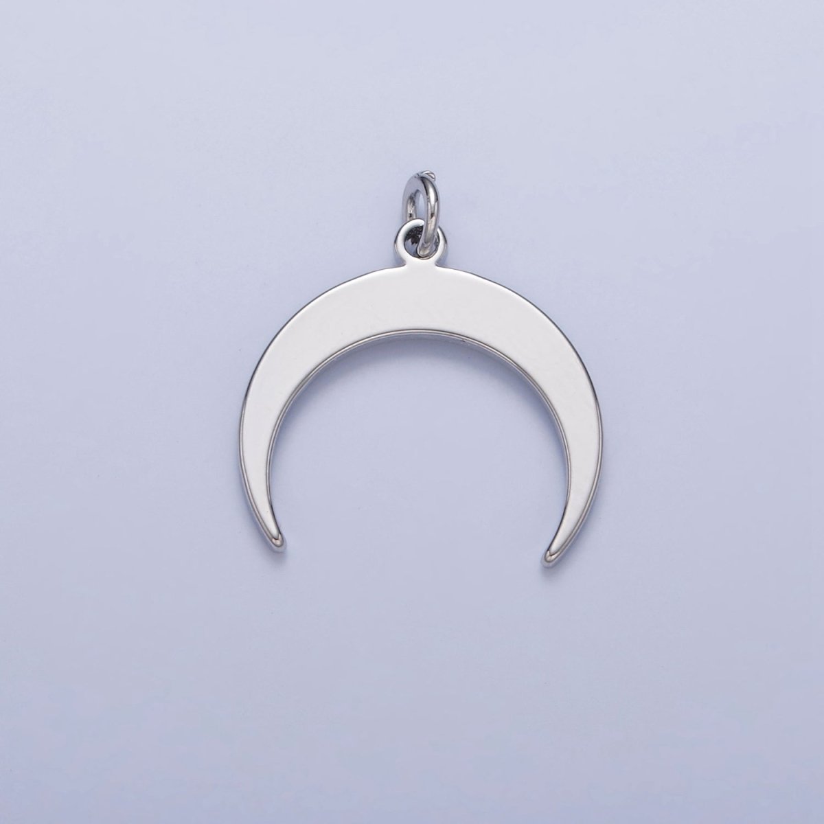 Dainty Gold Flat Crescent Moon Pendant Only Charm for Necklace Bracelet Earring 14K or 24K Gold Filled W-149~W-151 - DLUXCA