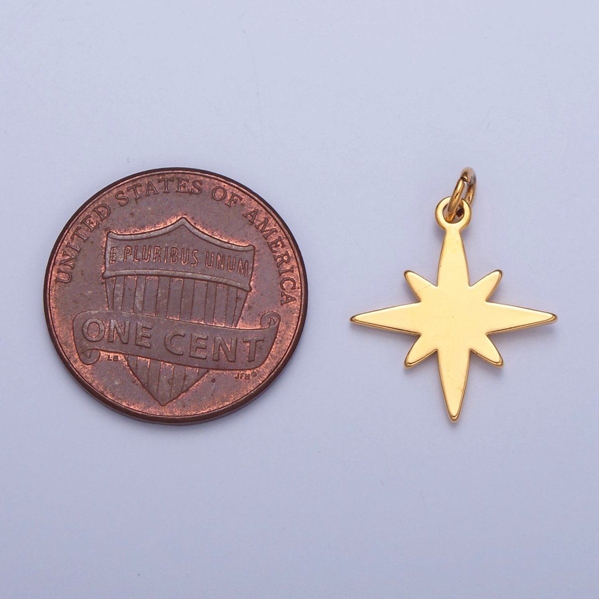 Dainty Gold Flat Polaris Northstar Pendant Only Charm for Necklace Bracelet Earring 14K or 24K Gold Filled W-460~W-462 - DLUXCA