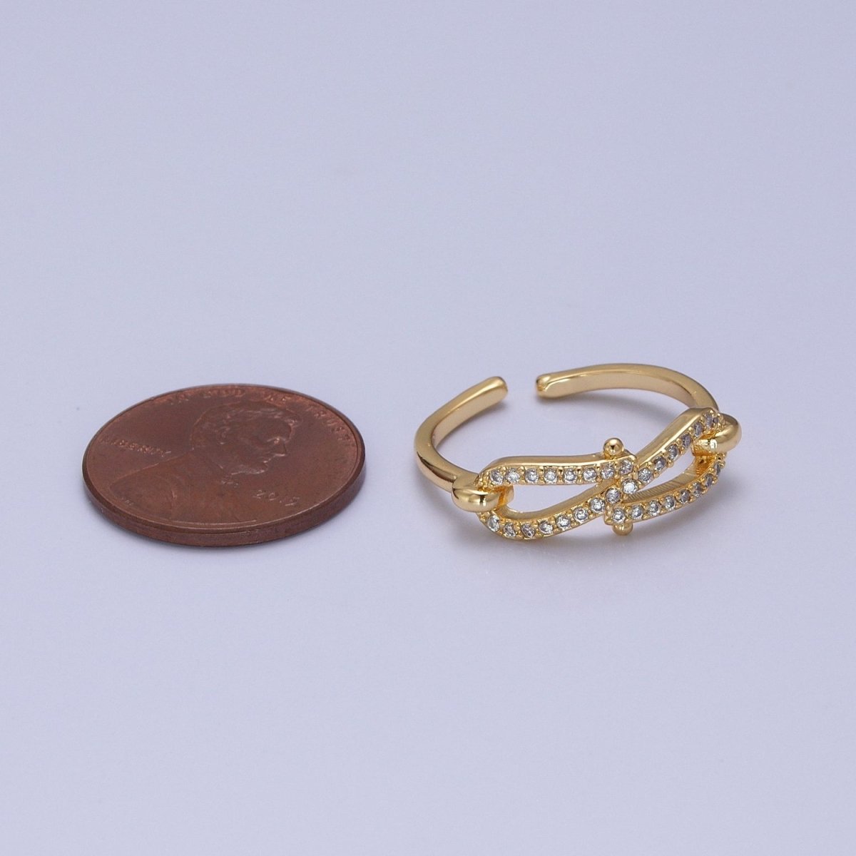 Dainty Gold Infinity Ring O-2126 - DLUXCA