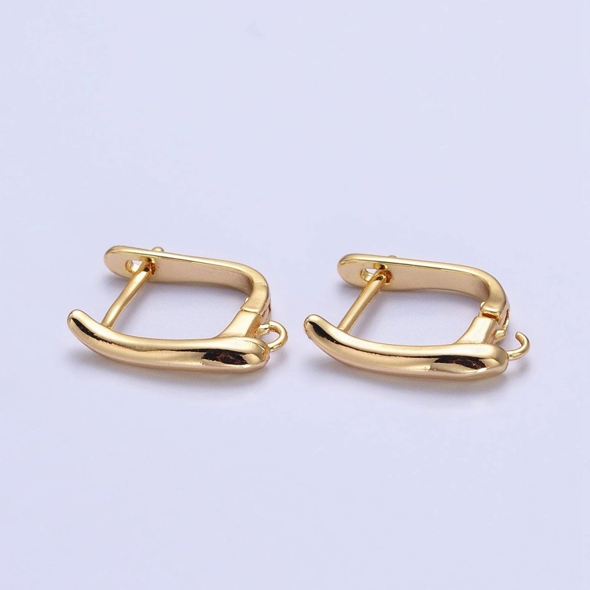 Dainty Gold Leverback Earring Silver Open Link Huggie Earring for Jewelry Making Supply Z-156 Z-157 - DLUXCA
