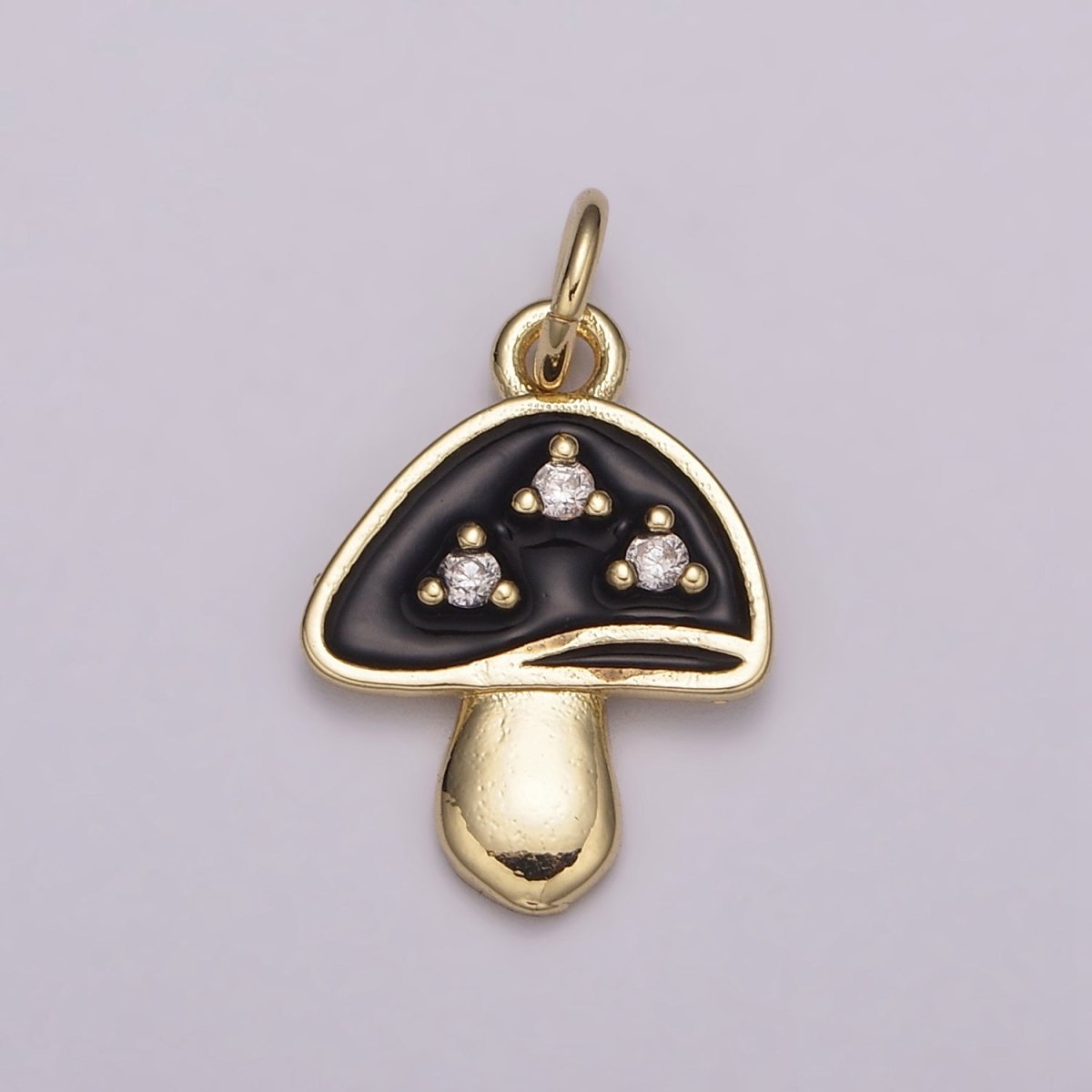 Dainty Gold Mushroom Charms, Enamel Magic Mushroom Pendant for Necklace Bracelet Earring Fantasy Jewelry for add on charm E-619-E-623 - DLUXCA