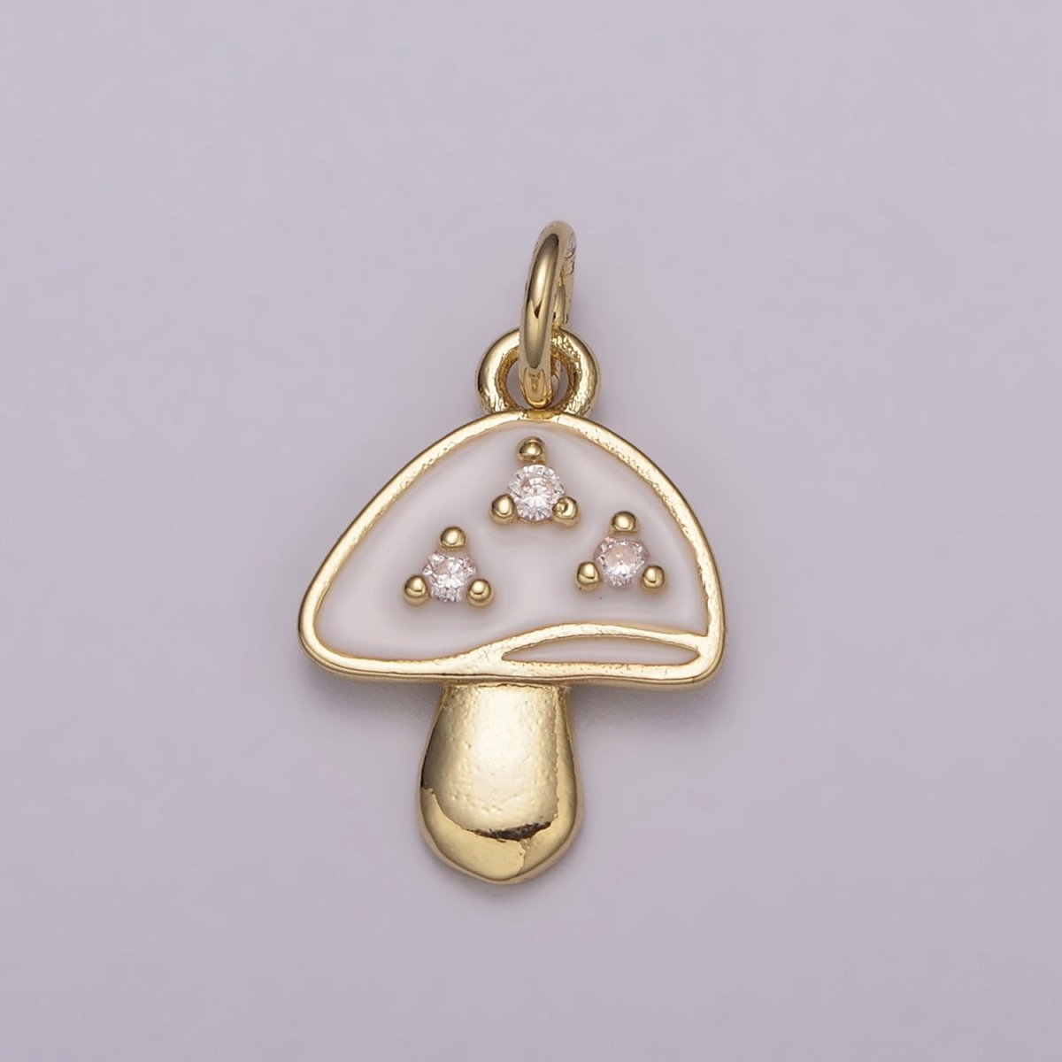 Dainty Gold Mushroom Charms, Enamel Magic Mushroom Pendant for Necklace Bracelet Earring Fantasy Jewelry for add on charm E-619-E-623 - DLUXCA