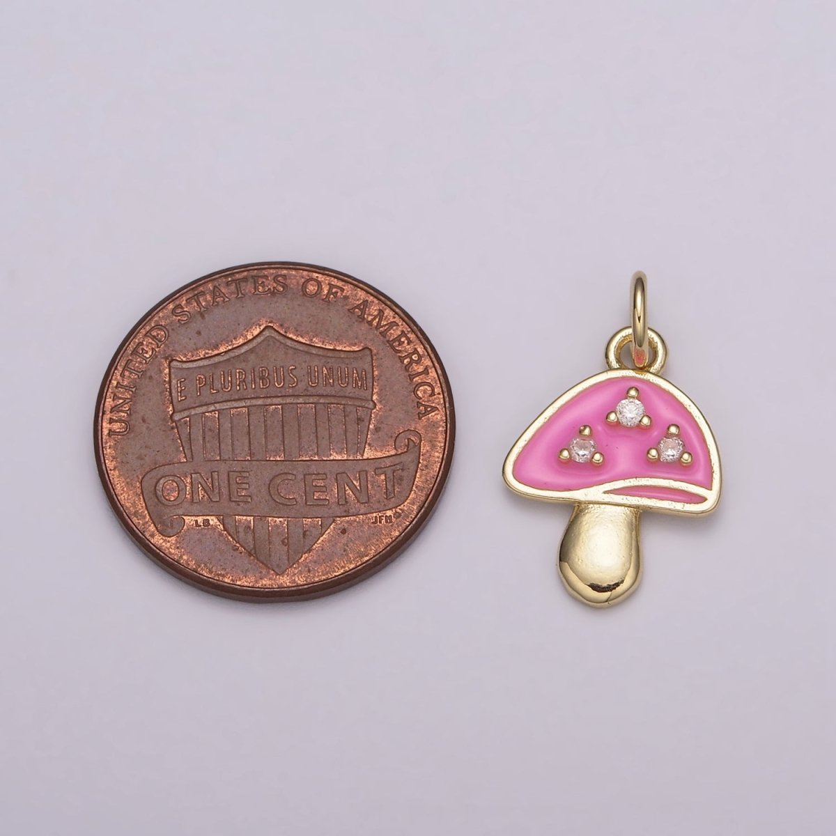 Dainty Gold Mushroom Charms, Enamel Magic Mushroom Pendant for Necklace Bracelet Earring Fantasy Jewelry for add on charm E-619-E-623 - DLUXCA