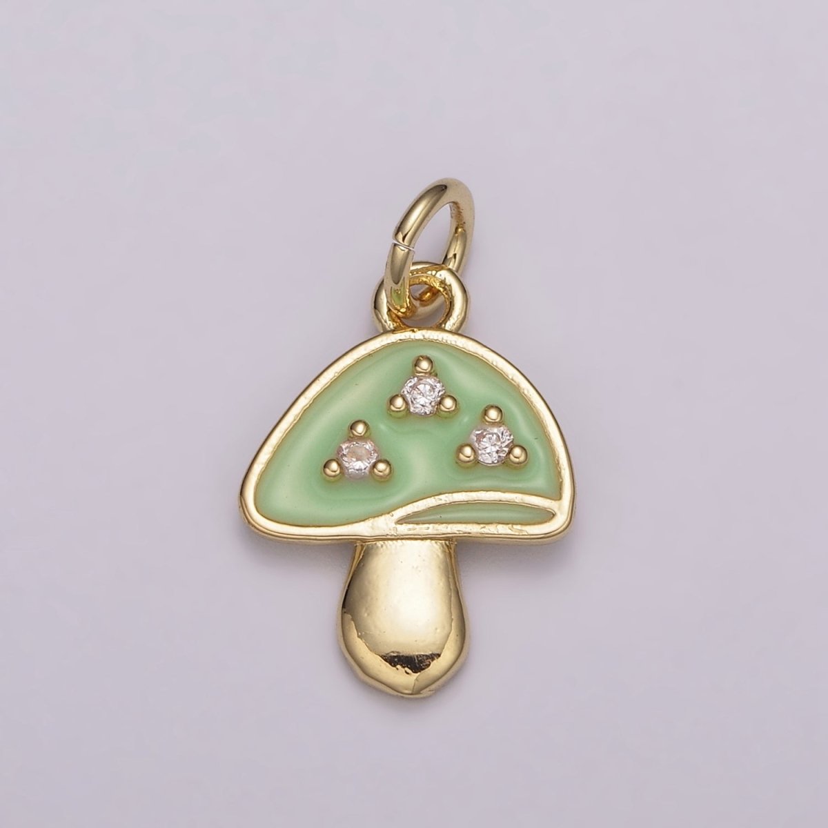 Dainty Gold Mushroom Charms, Enamel Magic Mushroom Pendant for Necklace Bracelet Earring Fantasy Jewelry for add on charm E-619-E-623 - DLUXCA