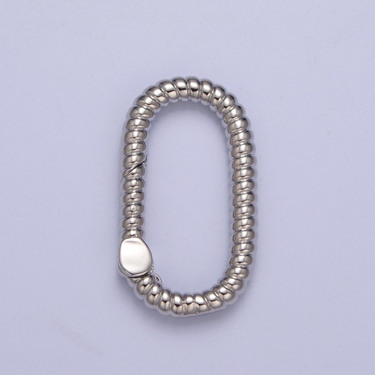 Dainty Gold Oval Spring Gate Ring, Push Gate Clasp Charm Holder 14K Gold Filled Clasp for Charm Holder Connector L-727 L-728 - DLUXCA