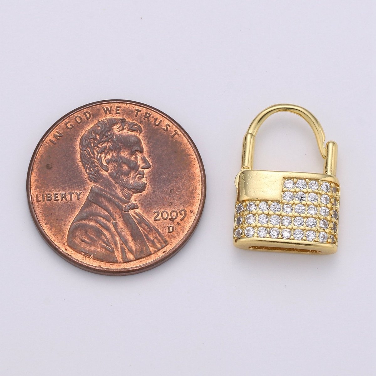 Dainty Gold padlock Earrings, CZ Hopp Earrings, Gold Hoop Lock Earrings, Micro Pave gold lock Huggie, Love Jewelry for gift idea Q-153 - DLUXCA