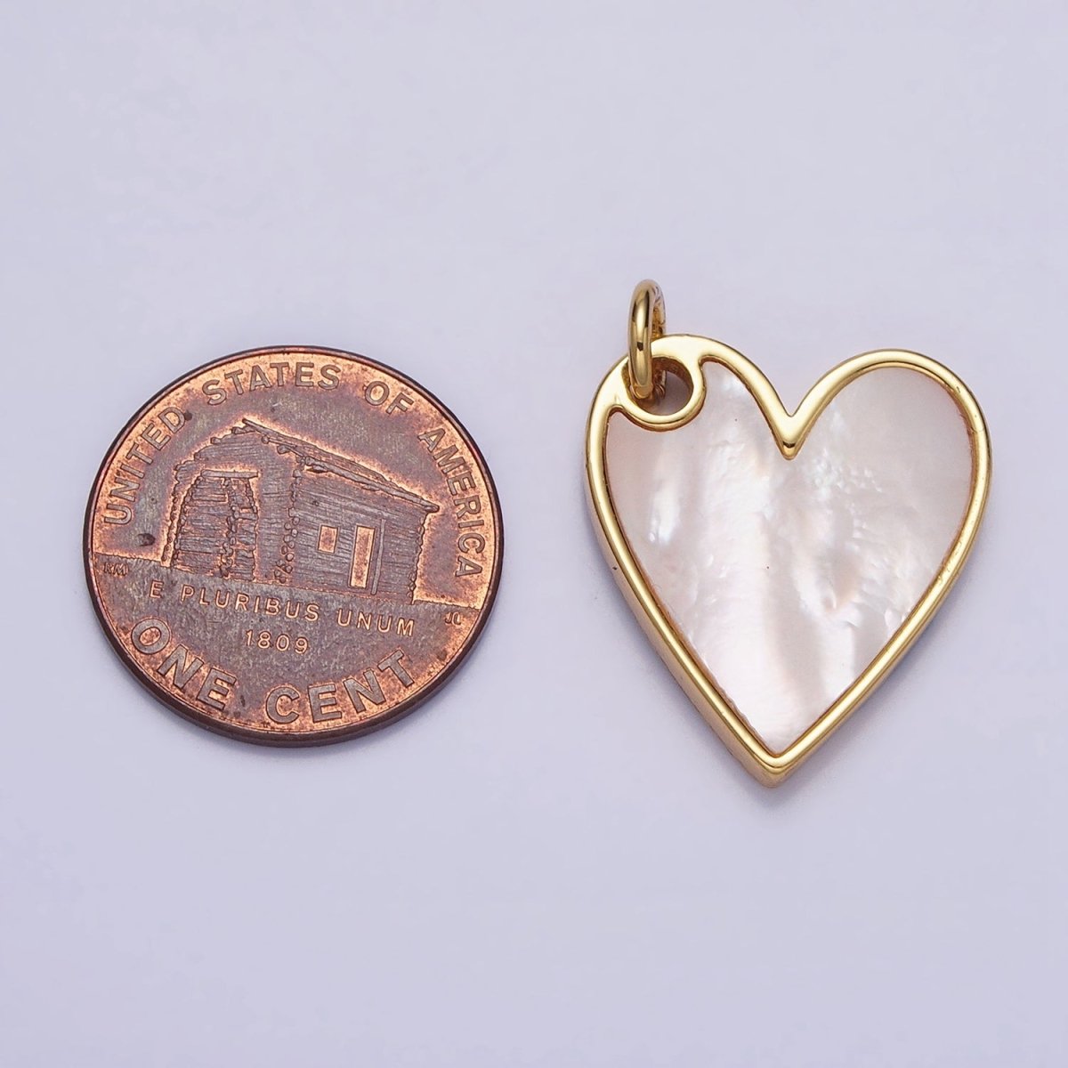 Dainty Gold Pearl Heart Pendant Silver Love Charm For Valentine Jewelry Making | AC558 AC557 - DLUXCA