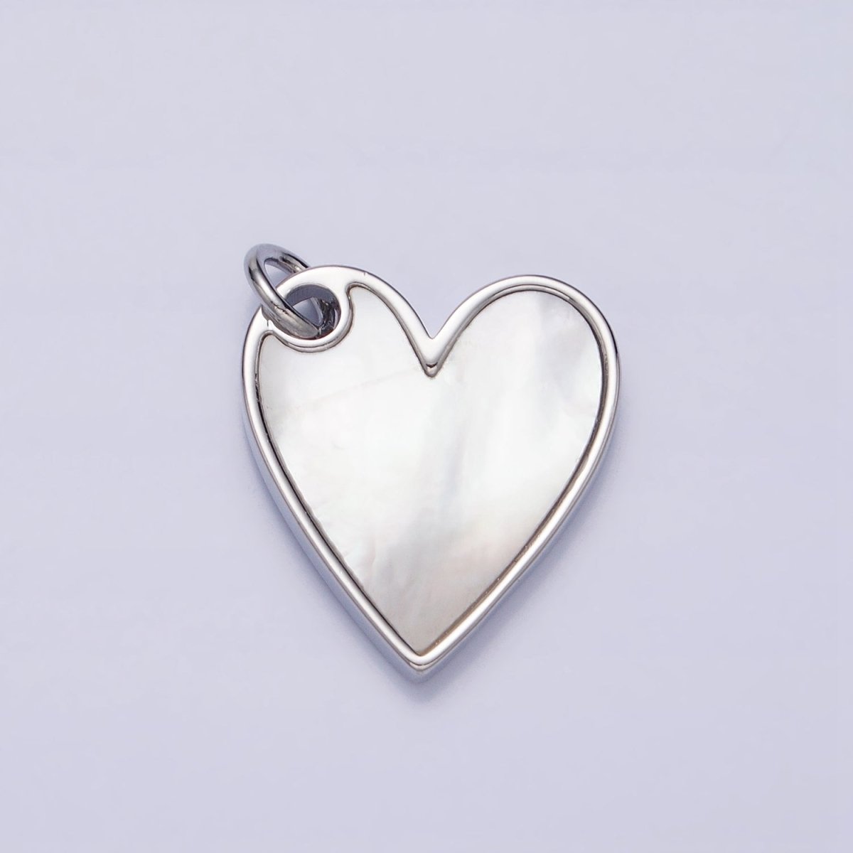 Dainty Gold Pearl Heart Pendant Silver Love Charm For Valentine Jewelry Making | AC558 AC557 - DLUXCA