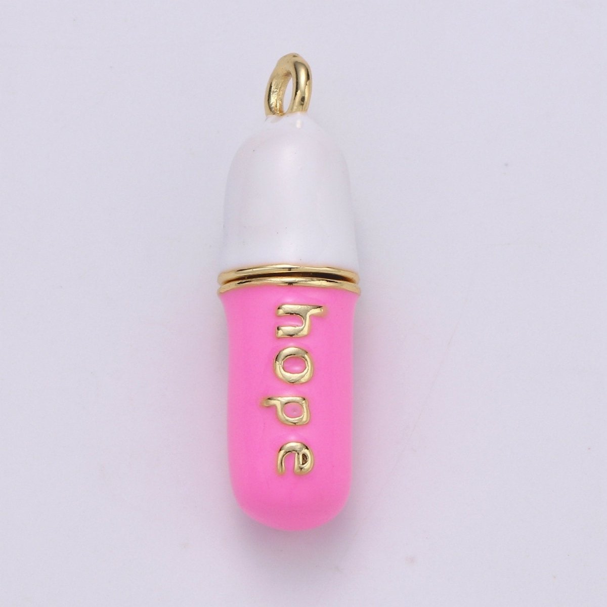 Dainty Gold Pill Bar Pendant Enamel Teal Vibes Chill Charm 24k Gold Filed Pendant for Bracelet Necklace Earring Component Supply 29x8mm D-883-D-887 D-313 D-314 - DLUXCA