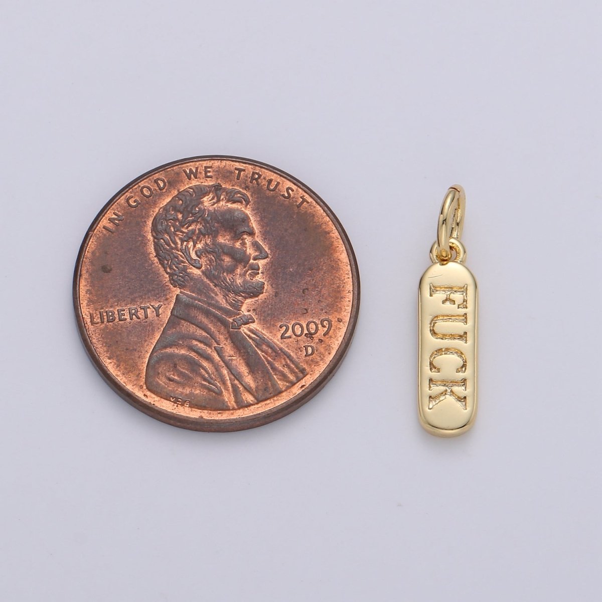 Dainty Gold Pill Bar Pendant, love mom hope happy chill words charm, 14K Gold Filed Pendant for Bracelet Necklace Earring Component Supply | D-506, D-323-D-330, D-747 - DLUXCA