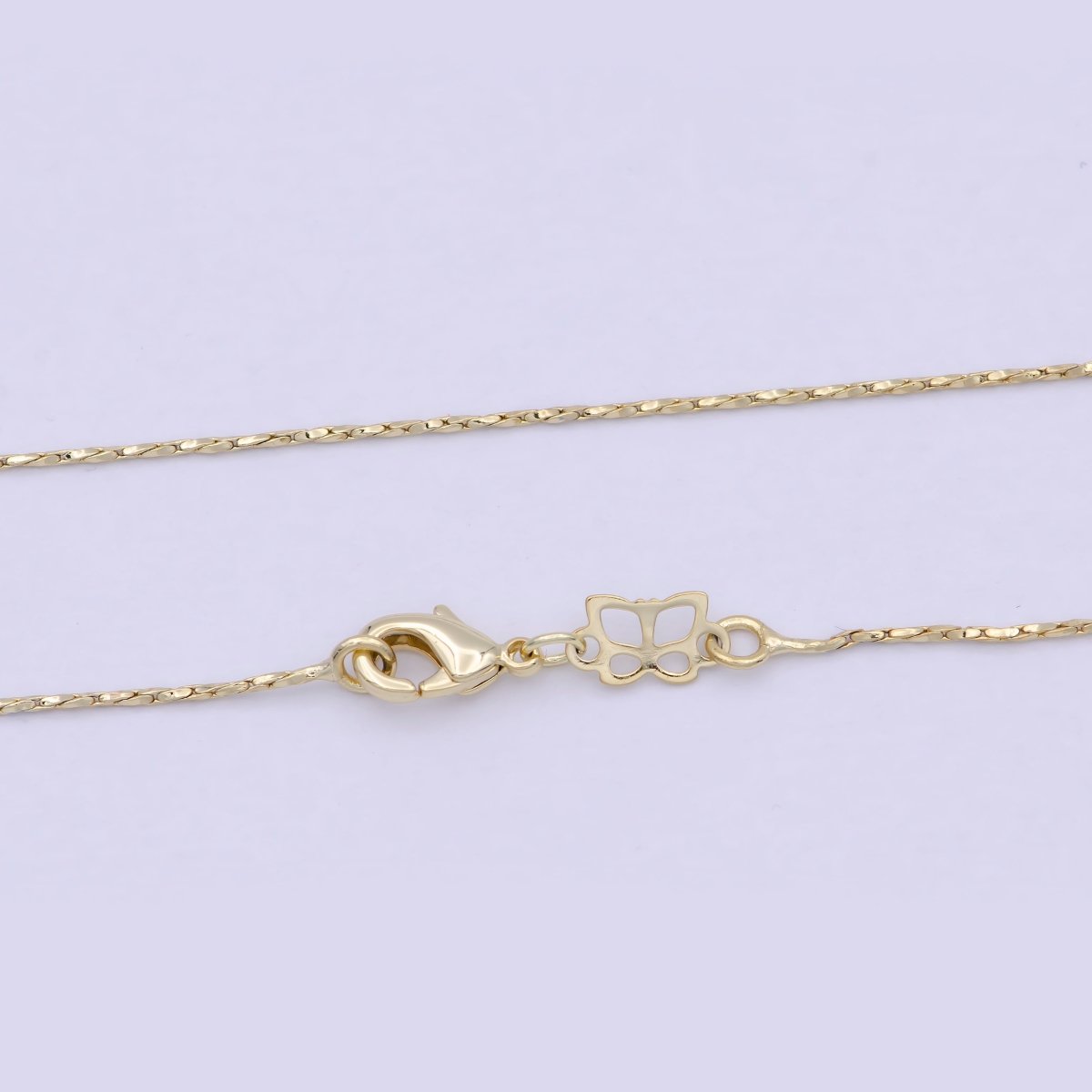 Dainty Gold Rope Chain Necklace 17.7 inch for Woman Jewelry Making Supply | WA-807 Clearance Pricing - DLUXCA
