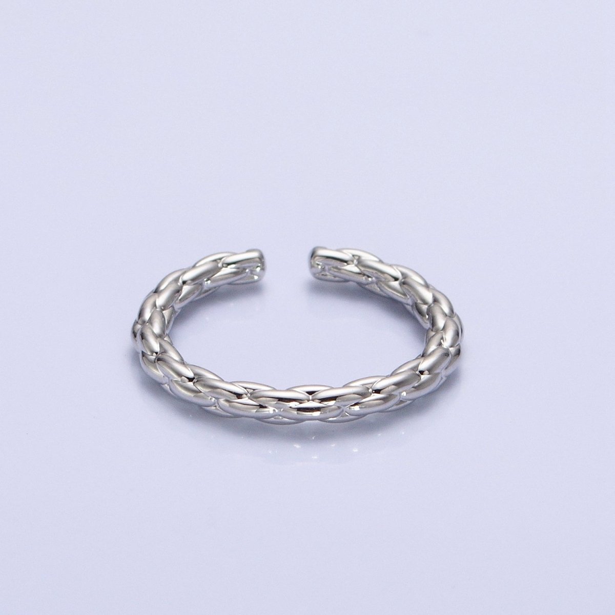Dainty Gold Rope Ring Open Adjustable Silver Thin Ring O-1549 O-1550 - DLUXCA