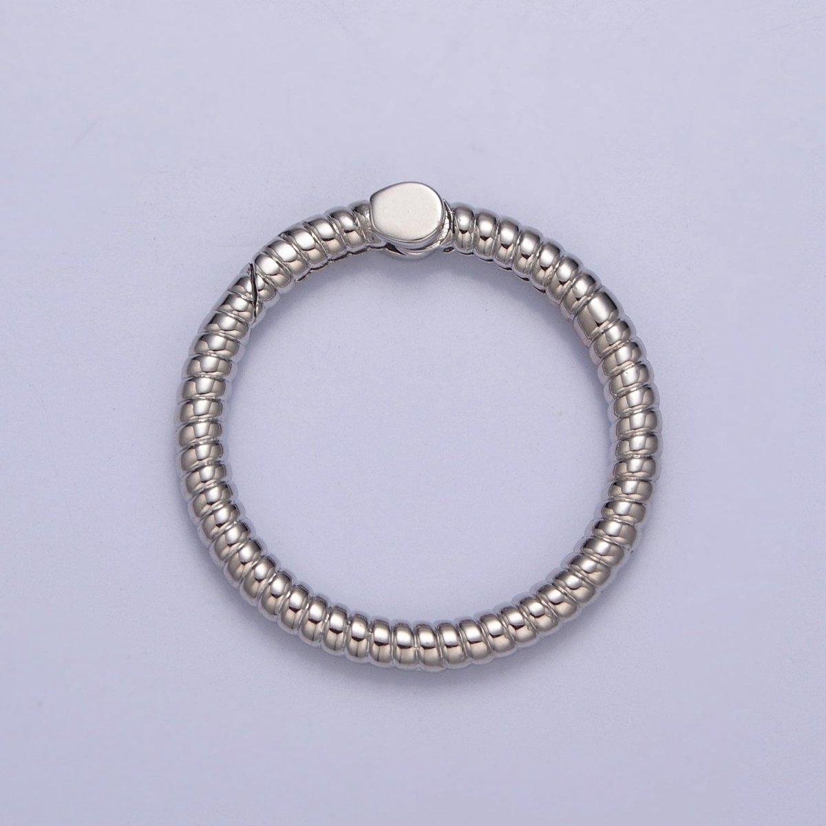 Dainty Gold Round Spring Gate Ring, Push Gate Clasp Charm Holder 14K Gold Filled Clasp for Charm Holder Connector L-729 L-730 - DLUXCA