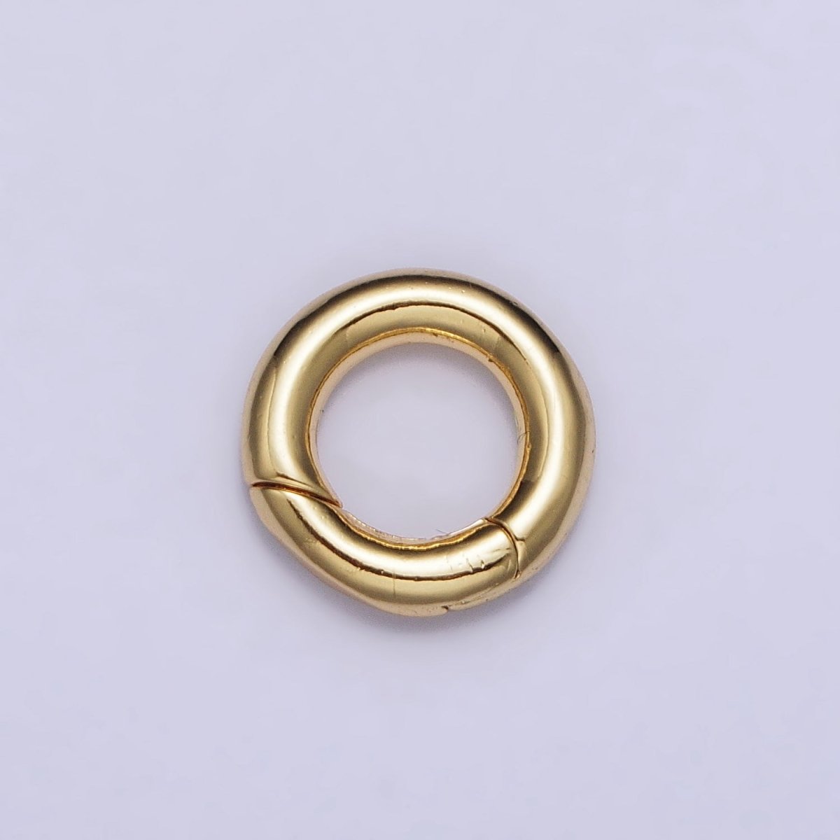 Dainty Gold Silver Spring Gate Ring 10mm, 15mm Round Circle Ring, Round Clasp, Push Clip Clasp, Spring Gate for Jewelry Making Z-340 Z-341 Z-352 Z-353 - DLUXCA