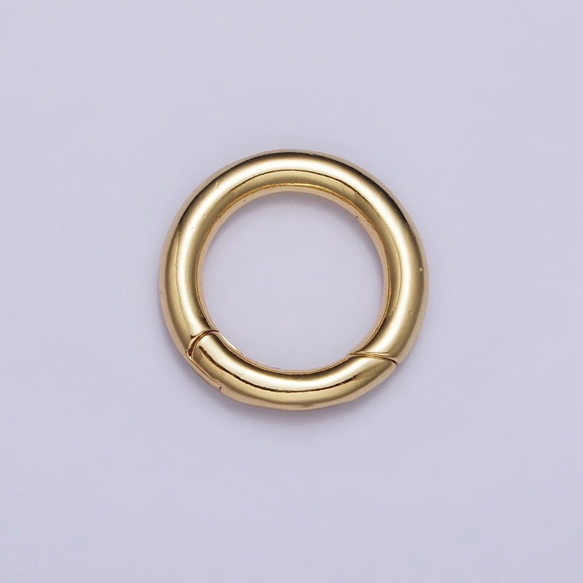 Dainty Gold Silver Spring Gate Ring 10mm, 15mm Round Circle Ring, Round Clasp, Push Clip Clasp, Spring Gate for Jewelry Making Z-340 Z-341 Z-352 Z-353 - DLUXCA
