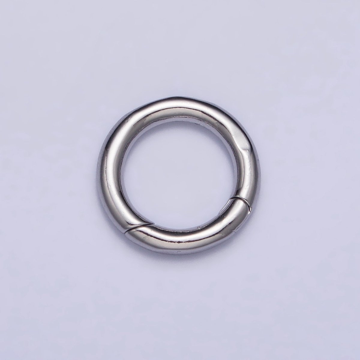Dainty Gold Silver Spring Gate Ring 10mm, 15mm Round Circle Ring, Round Clasp, Push Clip Clasp, Spring Gate for Jewelry Making Z-340 Z-341 Z-352 Z-353 - DLUXCA