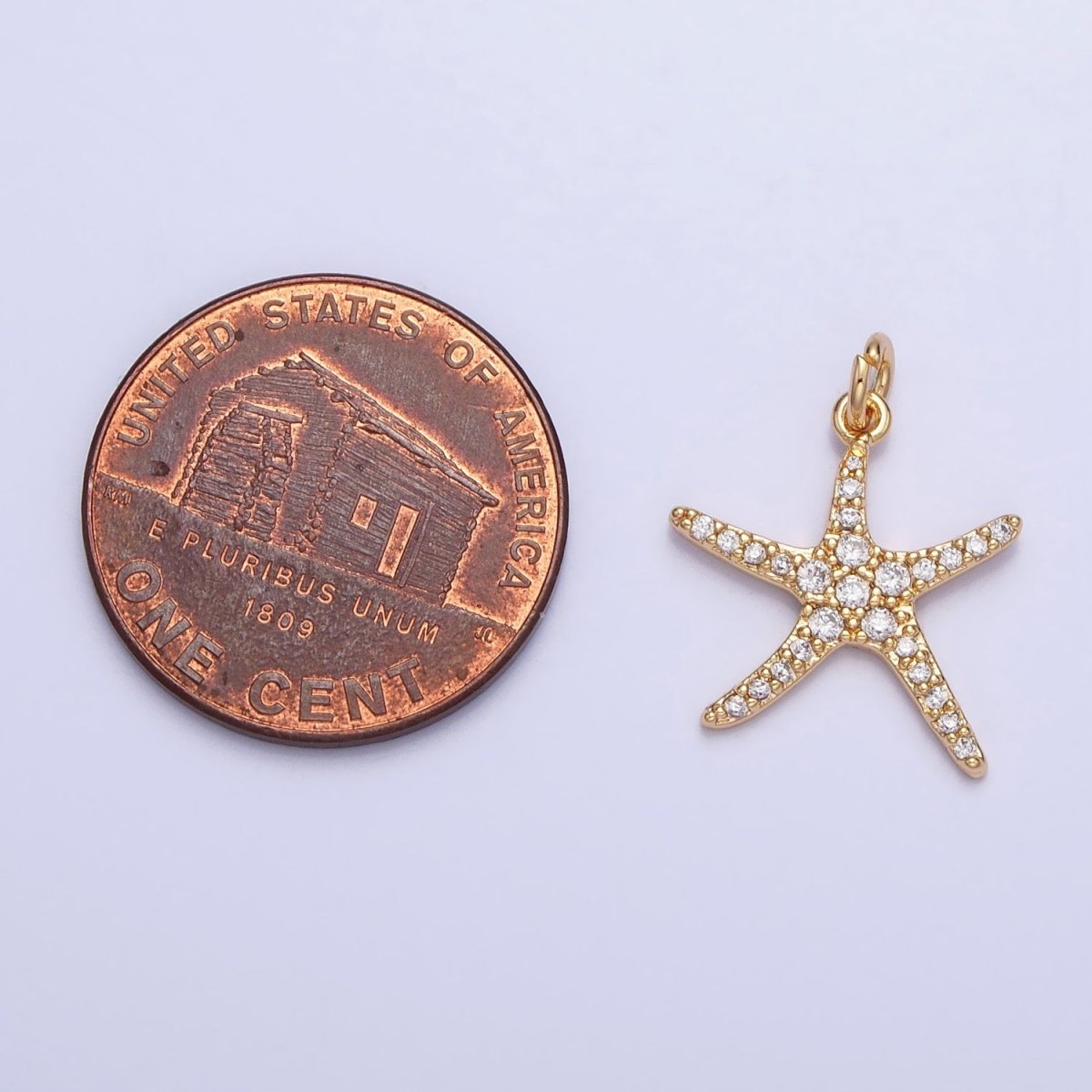 Dainty Gold Silver Starfish Charms Star Fish Animal Under The Sea Jewelry AC749 AC750 - DLUXCA