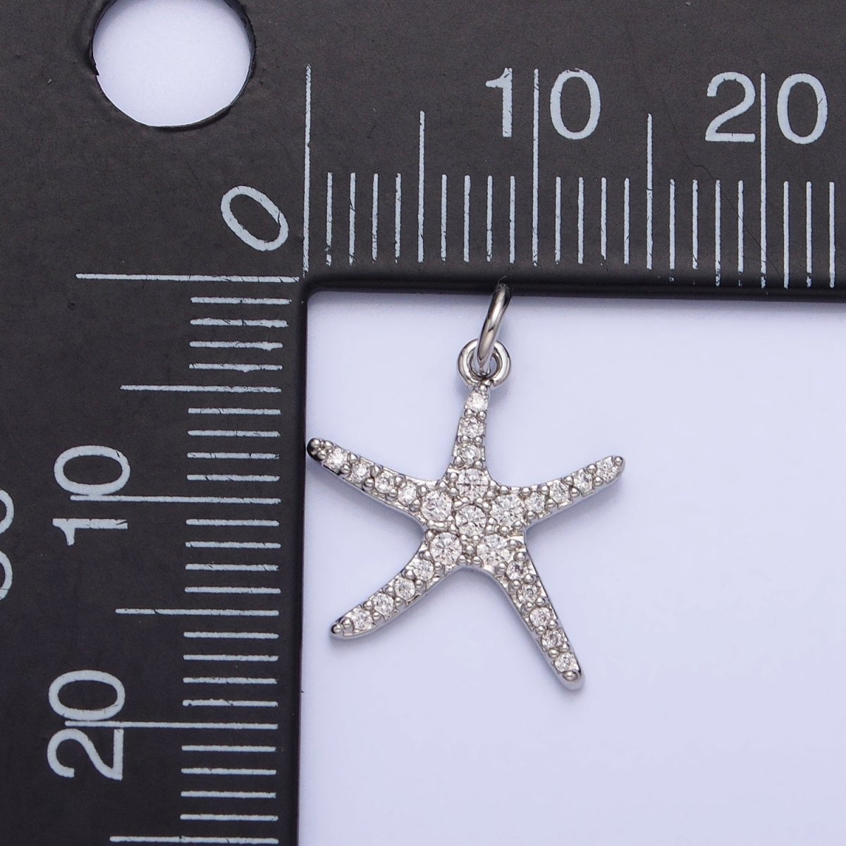 Dainty Gold Silver Starfish Charms Star Fish Animal Under The Sea Jewelry AC749 AC750 - DLUXCA