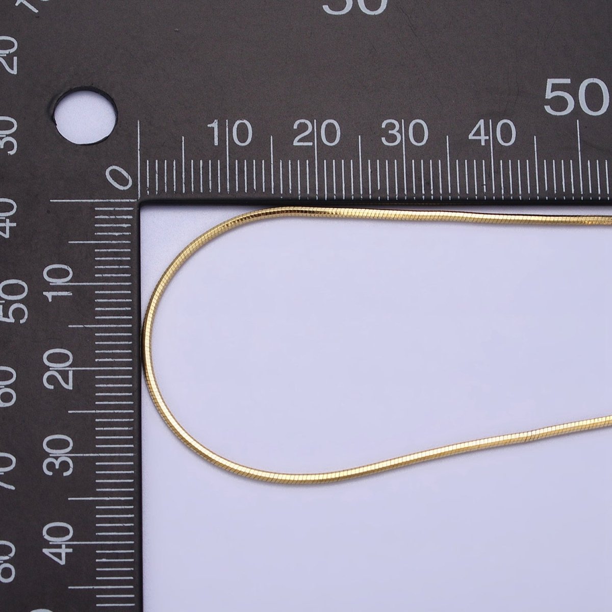 Dainty Gold Snake Chain Necklace - Gold Filled Herringbone Necklace, Thin Herringbone Chain 18 inch Necklace | WA-1586 Clearance Pricing - DLUXCA