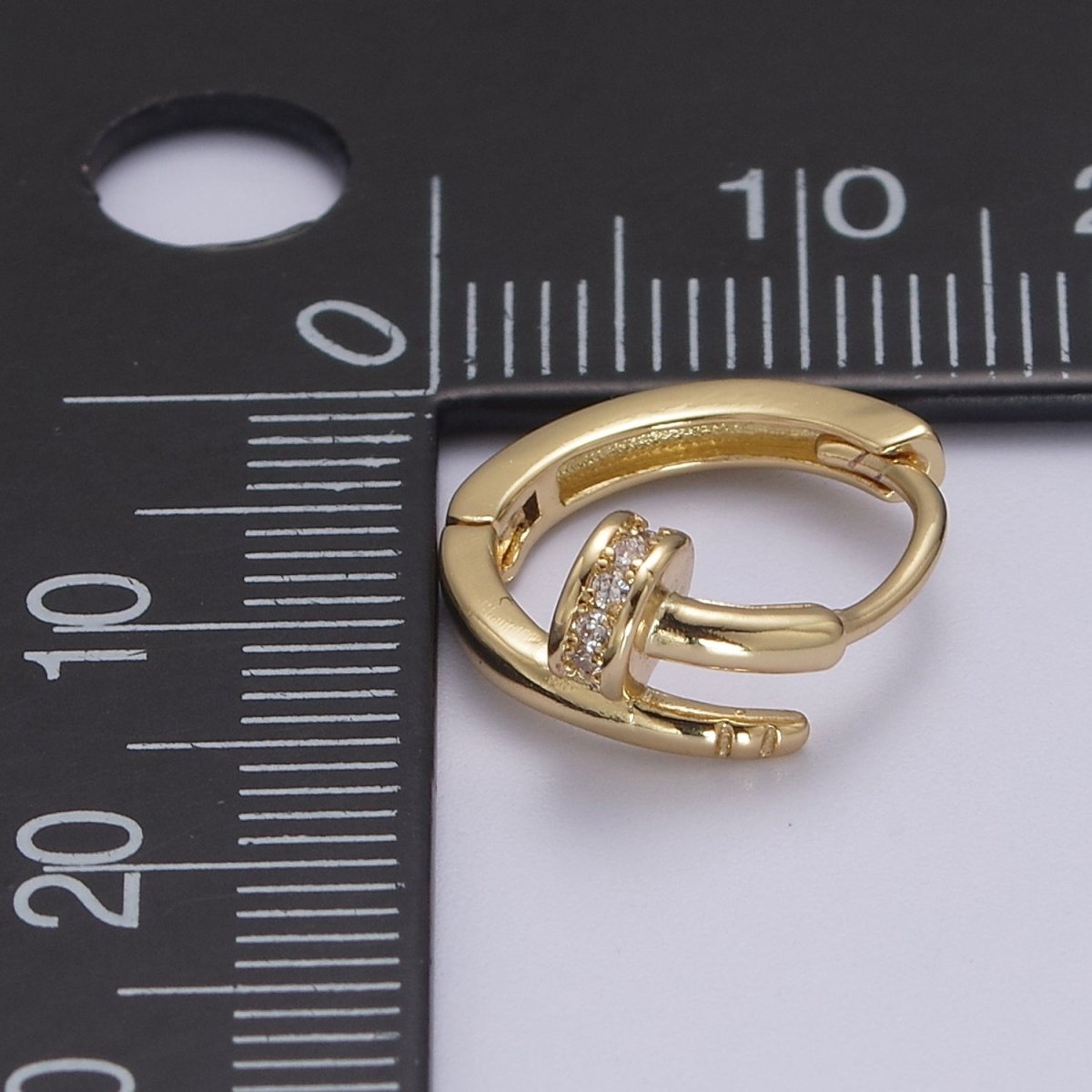 Dainty Gold Spiral Huggie Earring Fashion Jewelry V-139 - DLUXCA