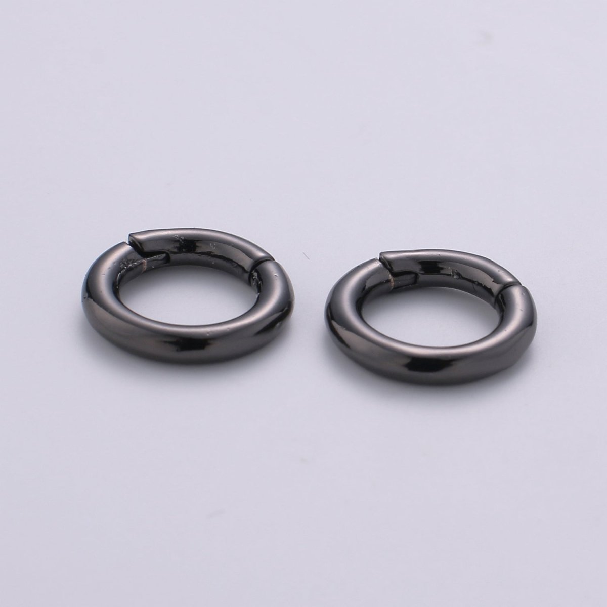 Dainty Gold Spring Gate Ring, Pull Gate ring, 12mm Round Circle Ring, Charm Holder 14K Gold Filled Clasp for Charm Holder Connector K-892 to K-895 L-083 - DLUXCA