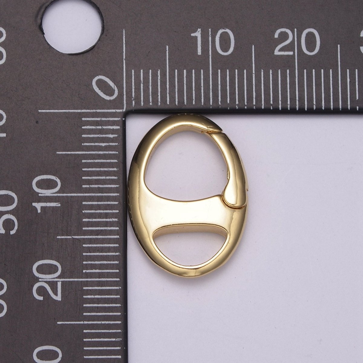 Dainty Gold Spring Gate Ring, Push Gate ring, Soda Tab Clasp 14K Gold Filled Clasp for Charm Holder Connector Clasp / Link Connector L-564 L-565 - DLUXCA