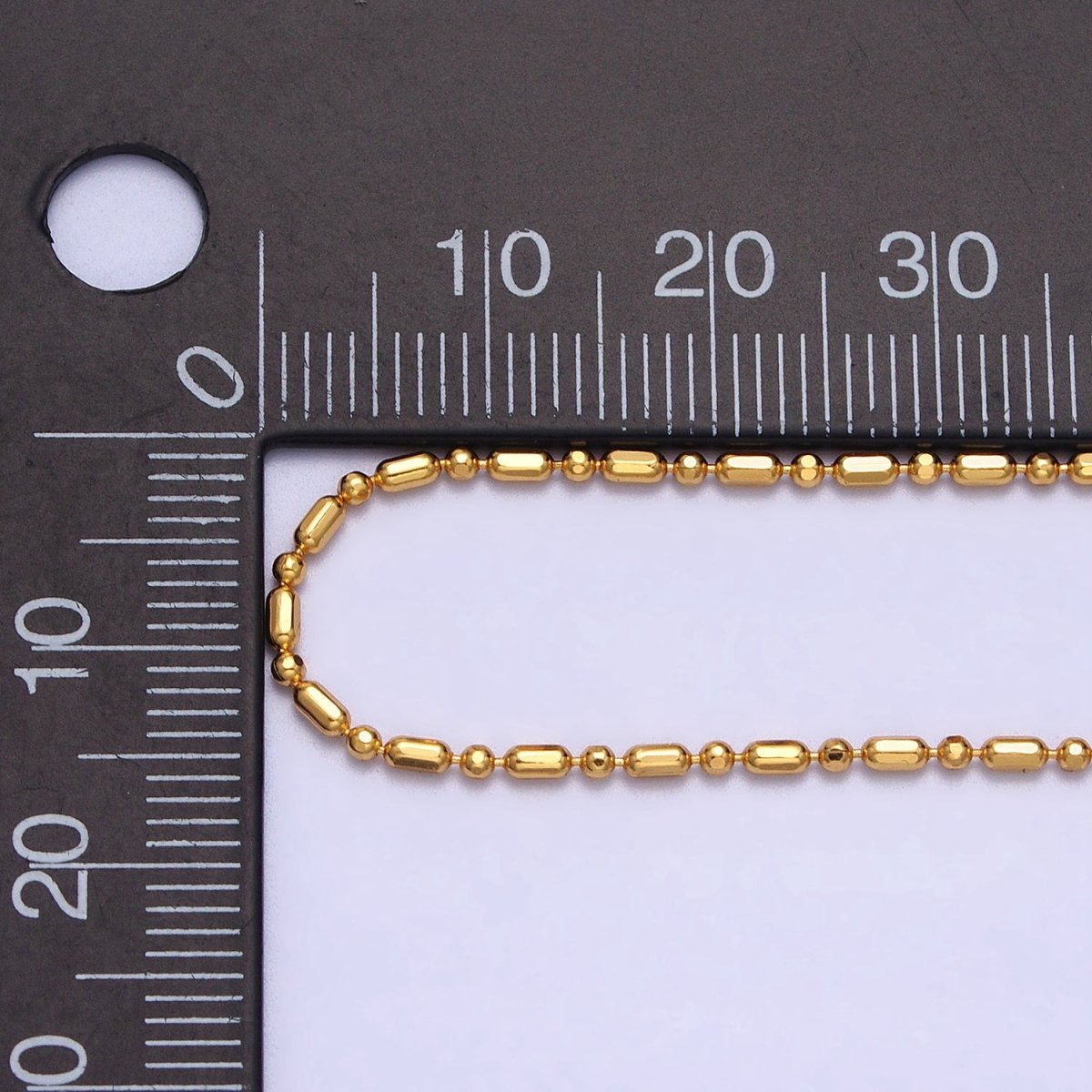 Dainty Gold Tube Chain Necklace, Gold Bar Necklace Chain Wholesale | WA-1585 Clearance Pricing - DLUXCA