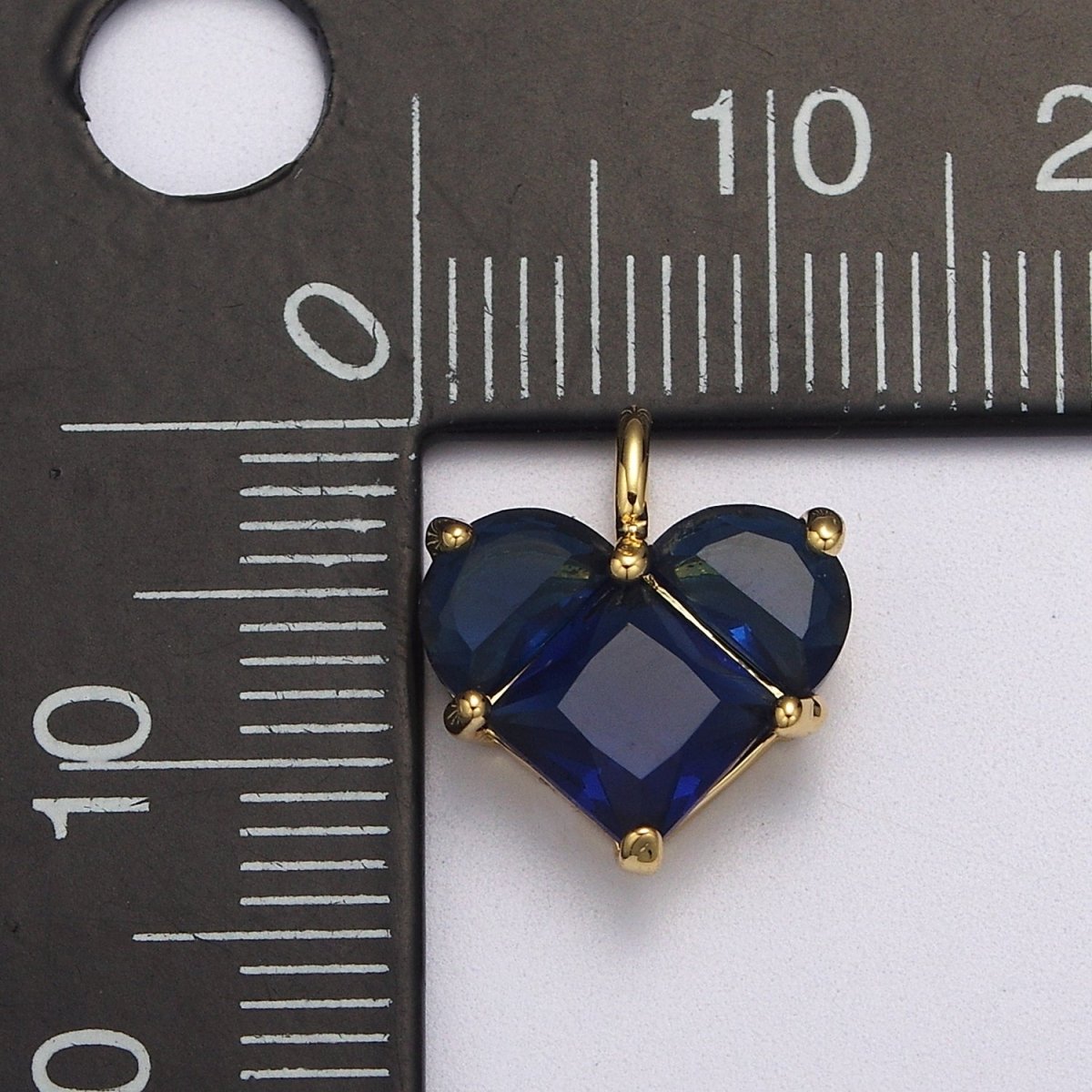 Dainty Heart Charm CZ Heart Pendant for Necklace Bracelet Earrings Charm, Dainty Charm Gold Plated Lead Nickel Free J-485 J-603 J-703 J-705 J-706 J-707 J-716 - DLUXCA