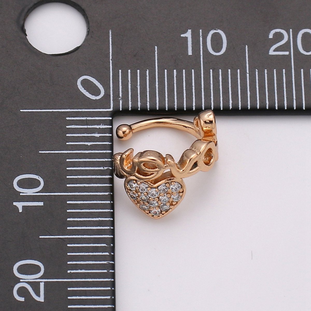 Dainty Heart Ear Cuff No Piercing, Love conch cuff, ear cuff non pierced, ear cuffs, cartilage AI-123 AI-124 AI-125 - DLUXCA