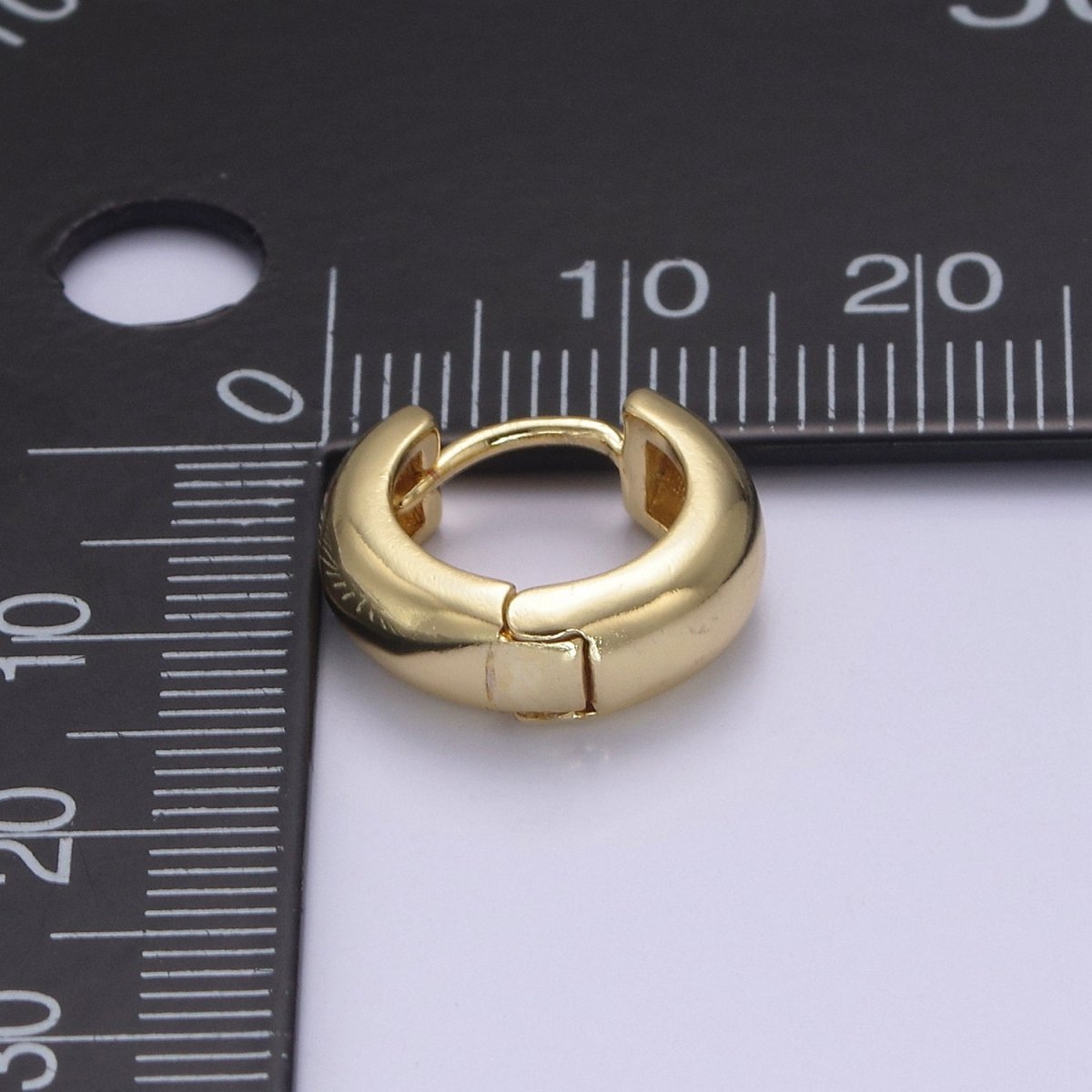 Dainty Hinged Huggie Earrings Gold Hoop Earrings Perfect Minimalist Look Wholesale Jewelry T-364 - DLUXCA
