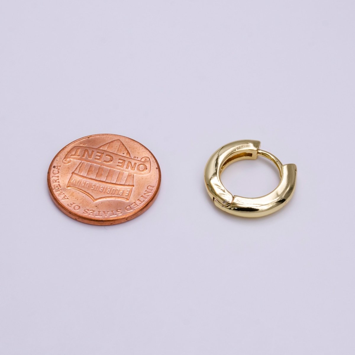 Dainty Hoop earrings 14k Gold Filled Hoop Earring 15mm Huggie Earring for Everyday Wear Hypoallergenic Jewelry Q-225 Q-226 T-278 - DLUXCA