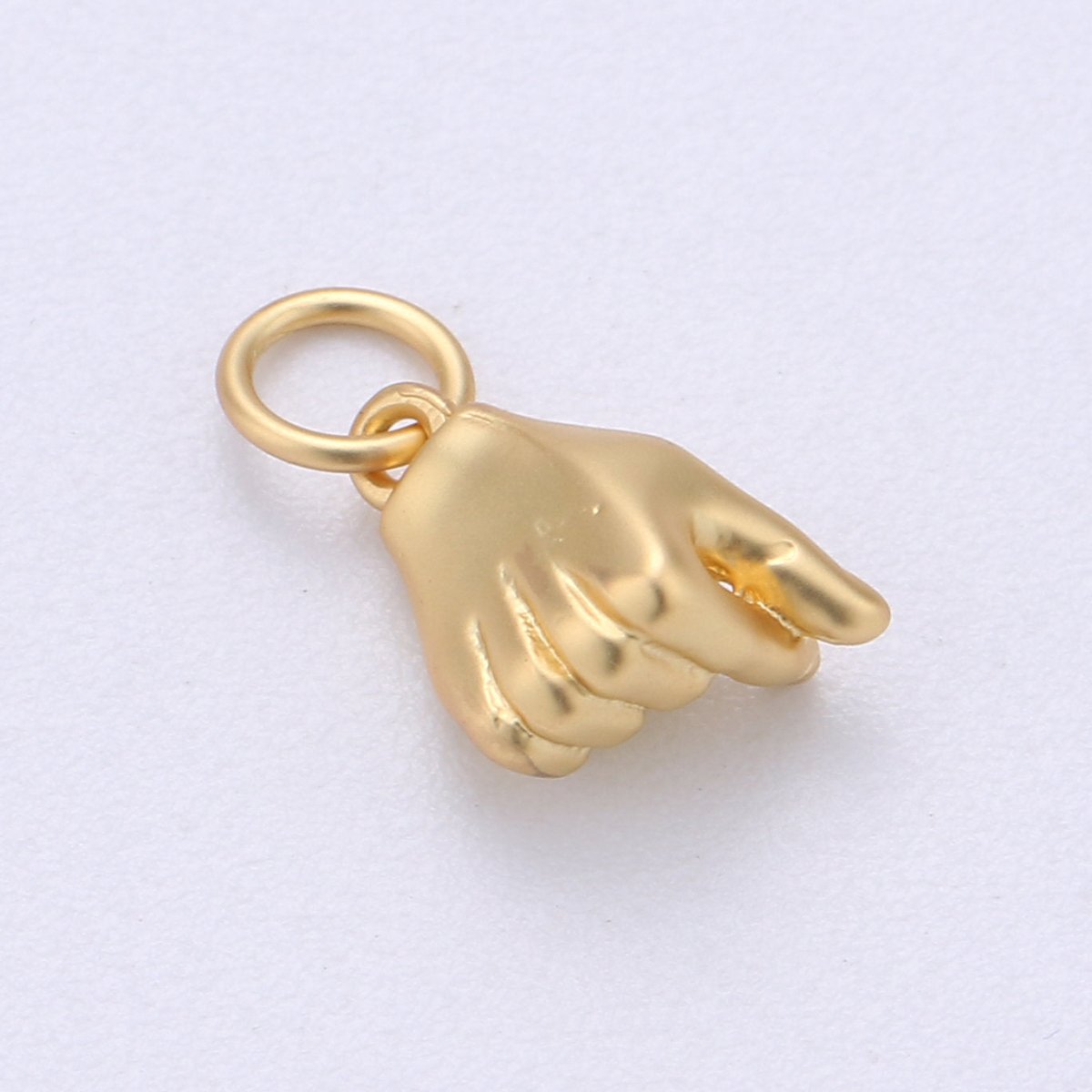 Dainty Kpop Finger Heart Charm Korean Heart Charm, Gold Fill Finger Heart Charm Hand heart symbol Love hand gesture For DIY JewelryC-404 - DLUXCA