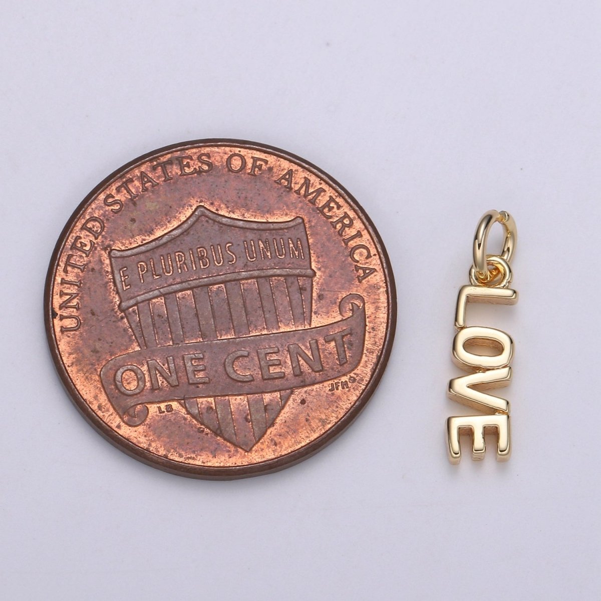 Dainty Love Charm 18k Gold Filled Love Script Words Charm for Bracelet Necklace Earring Component Diy Jewelry Making Supply E-141 - DLUXCA