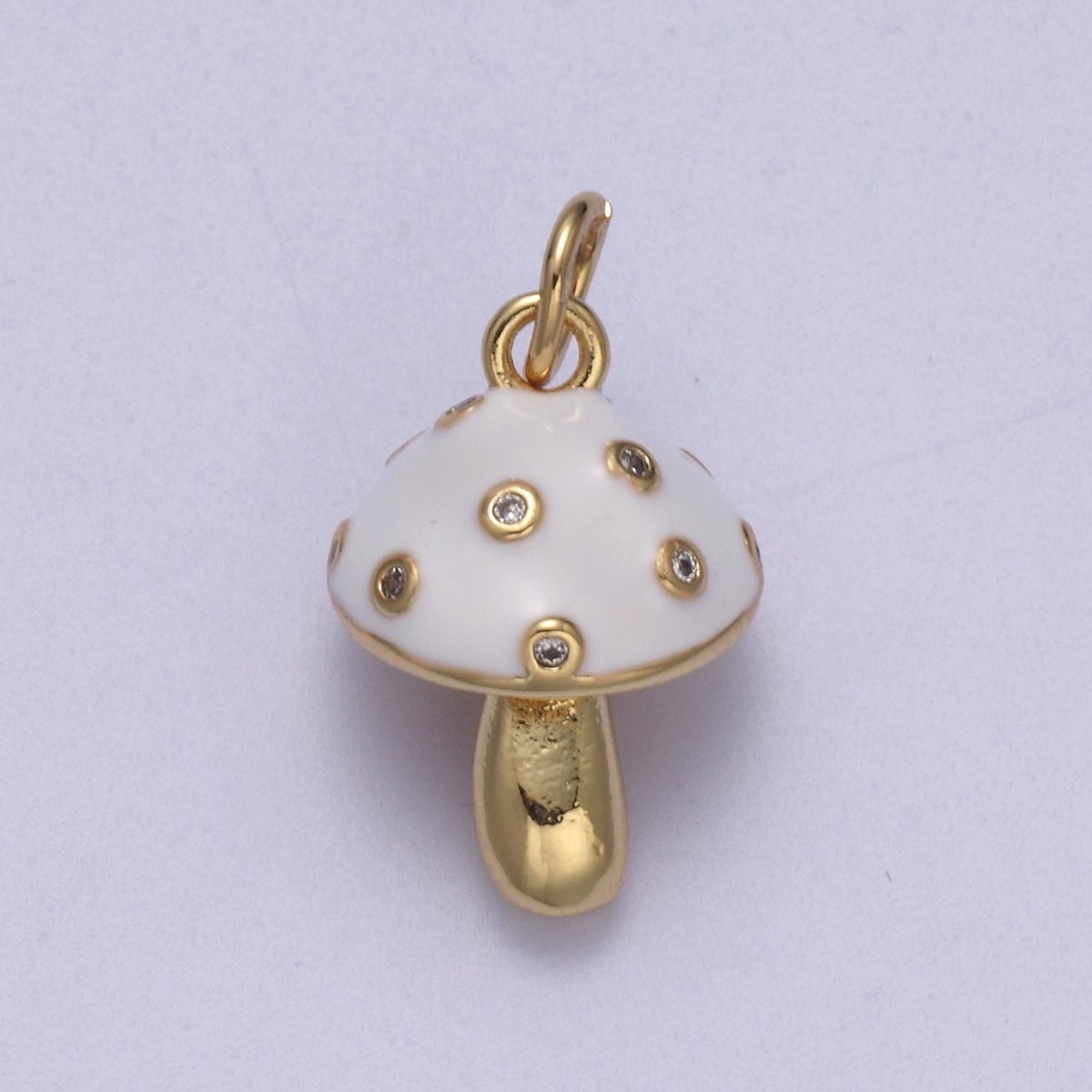 Dainty Magic Mushroom Charms -Shroomie Pendants Bracelet Necklace -Kawaii Pink Red White color N-341 - N-343 - DLUXCA