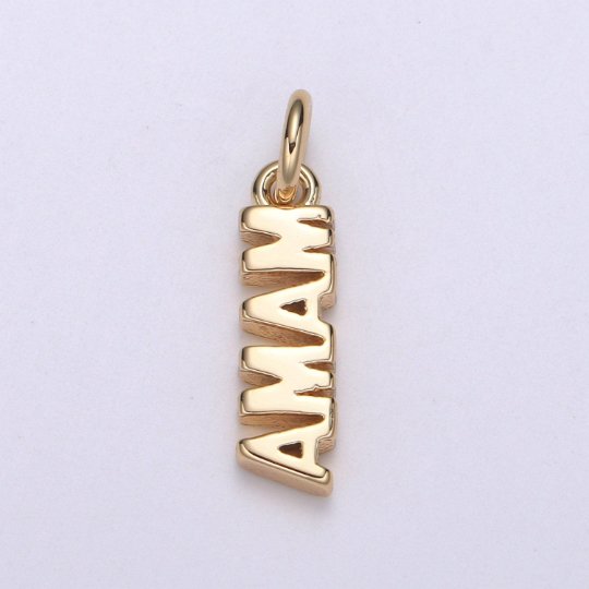 Dainty Mama Charm 18k Gold Filled Mama Charm for Bracelet Necklace Earring Component Diy Jewelry Making Supply E-140 - DLUXCA