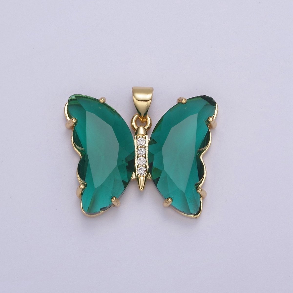 Dainty Mariposa Butterfly Charm Butterfly Charm Glass Pendant for Necklace Earring Bracelet Component in 14k Gold Filled Tarnish Free H-844 H-845 H-847 H-861 - DLUXCA