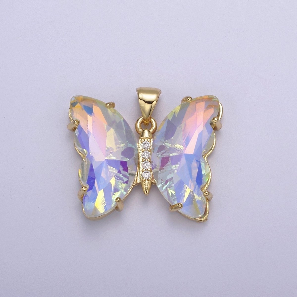 Dainty Mariposa Butterfly Charm Butterfly Charm Glass Pendant for Necklace Earring Bracelet Component in 14k Gold Filled Tarnish Free H-844 H-845 H-847 H-861 - DLUXCA