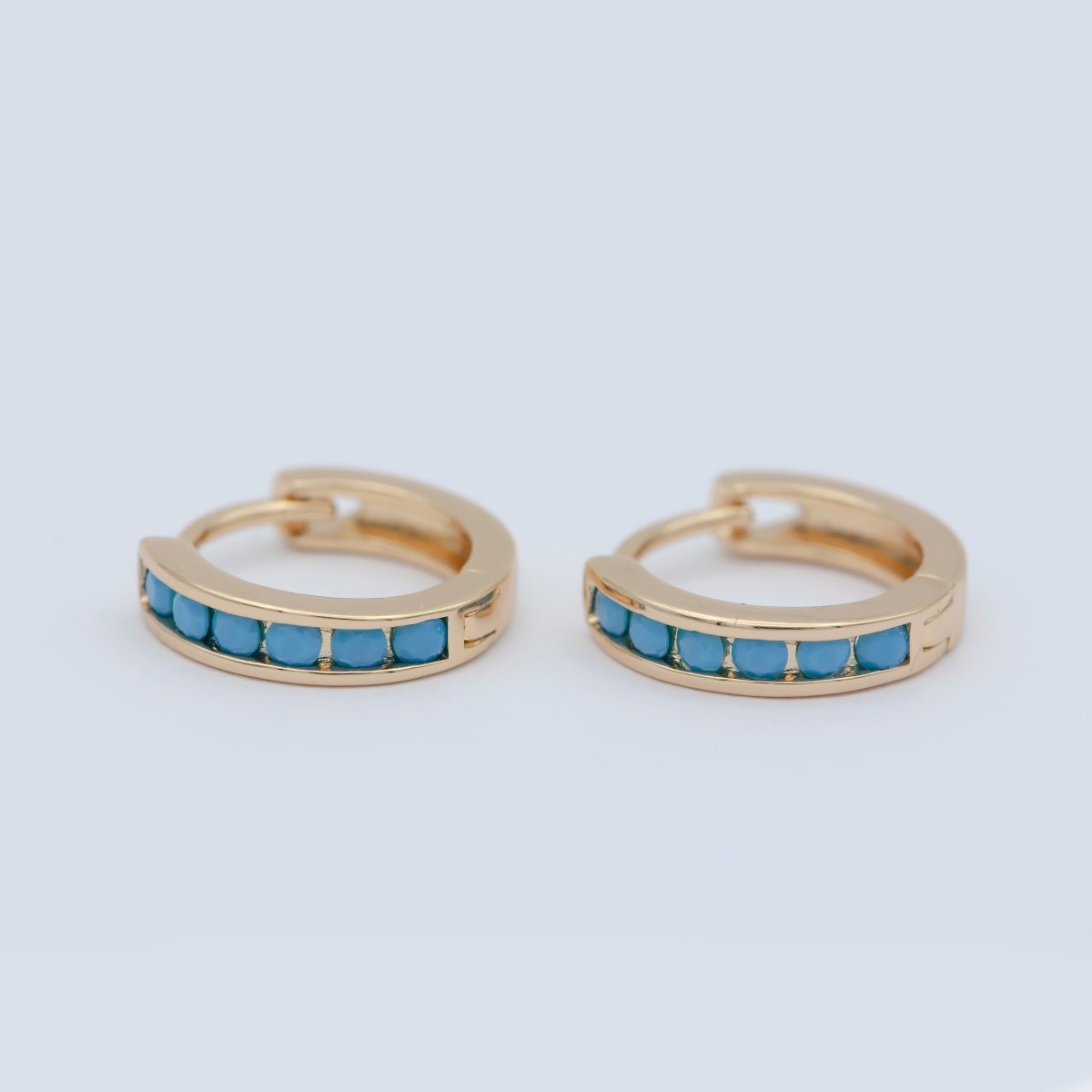 Dainty Minimalist Cz Earring Gold Filled Huggie Earring Everyday Wear Jewelry P-178 P-179 - DLUXCA