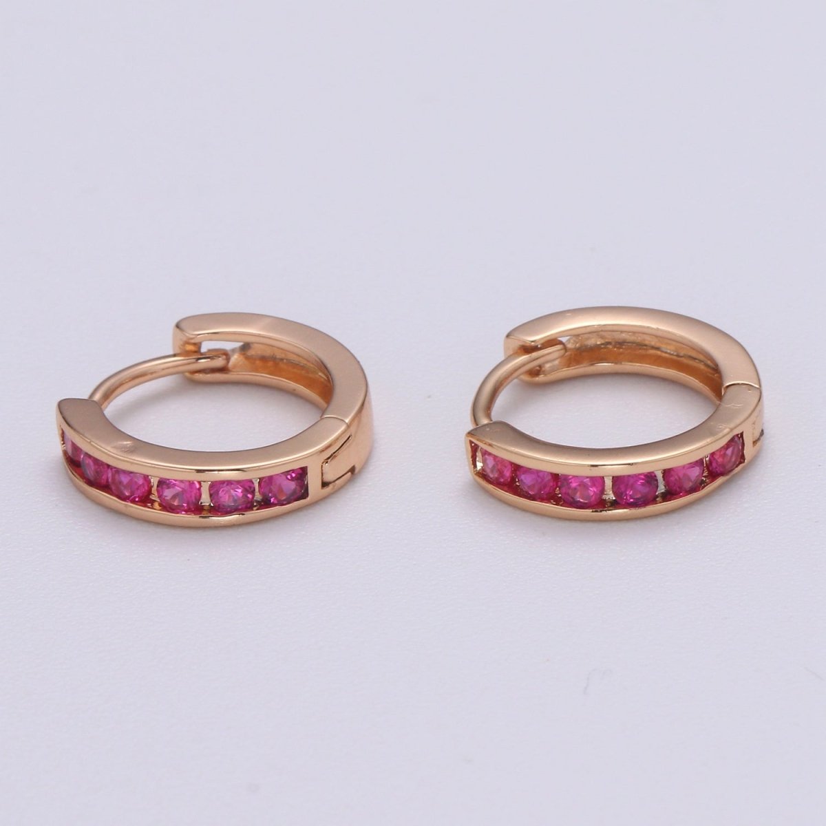 Dainty Minimalist Cz Earring Gold Filled Huggie Earring Everyday Wear Jewelry P-178 P-179 - DLUXCA