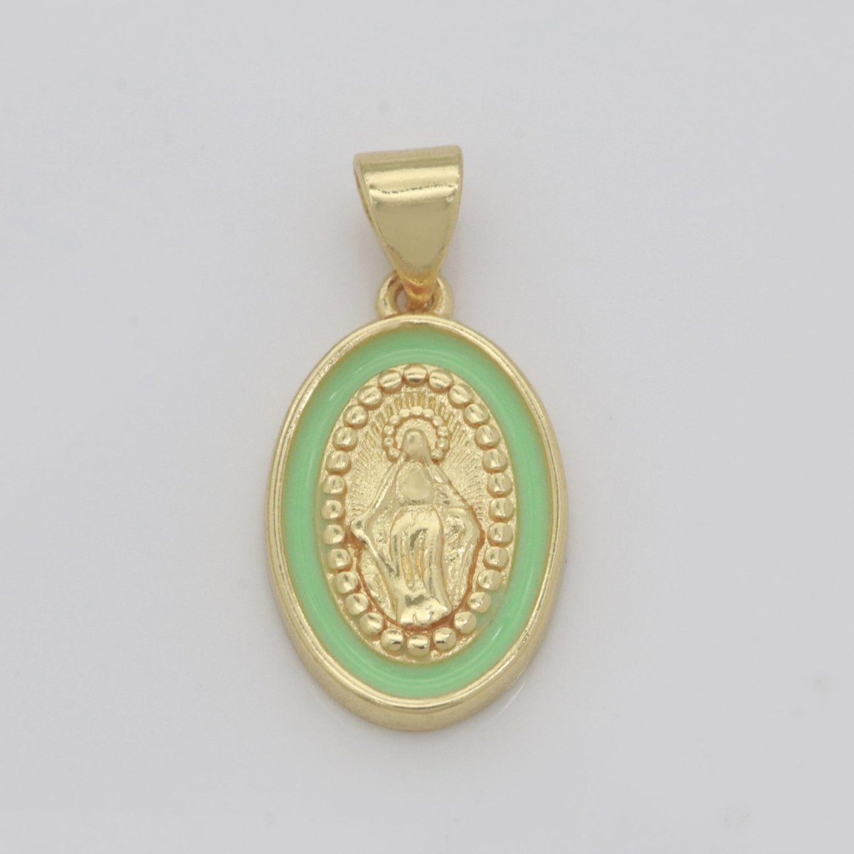 Dainty Miraculous Lady Charm gold medallion Charm, gold filled Virgin Mary religious medal Saint Pendant Religious Coin Catholic Enamel Jewelry N-1373 N-1374 N-1375 N-1376 N-1377 N-1378 N-1379 N-1380 N-1381 N-1382 - DLUXCA