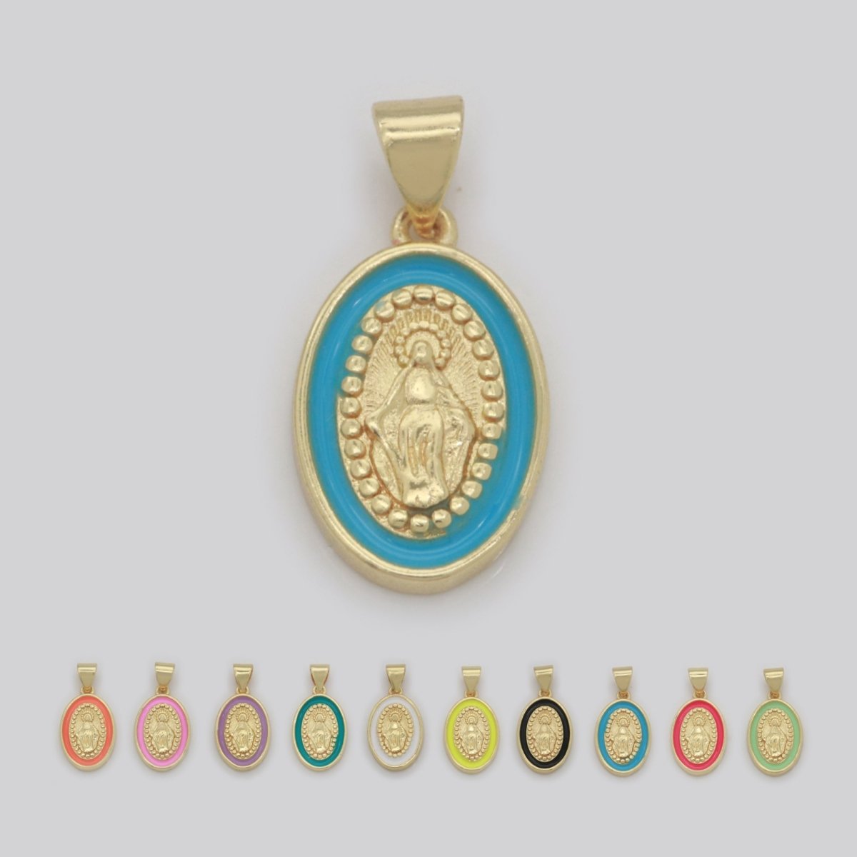 Dainty Miraculous Lady Charm gold medallion Charm, gold filled Virgin Mary religious medal Saint Pendant Religious Coin Catholic Enamel Jewelry N-1373 N-1374 N-1375 N-1376 N-1377 N-1378 N-1379 N-1380 N-1381 N-1382 - DLUXCA