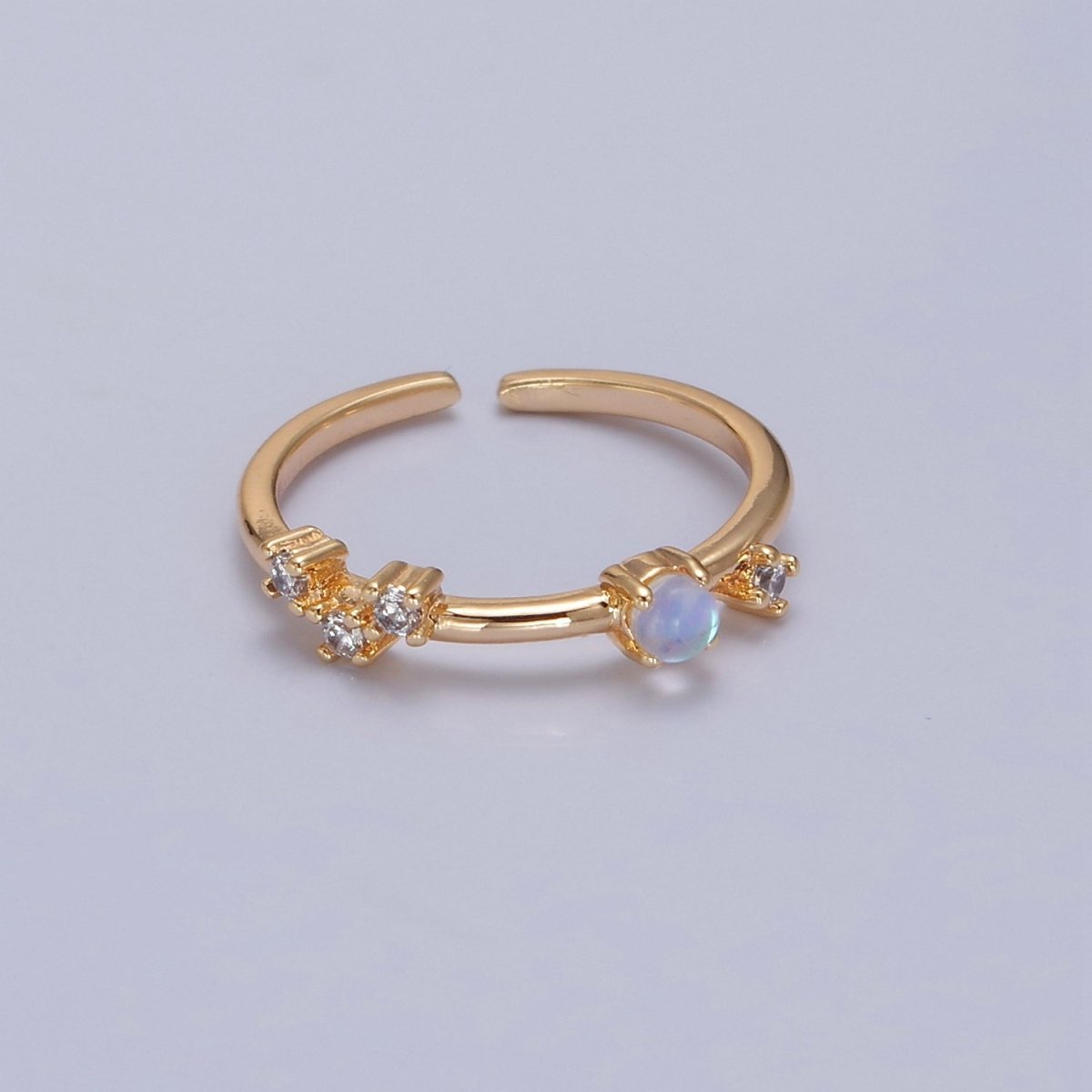Dainty Multi-Stone Ring • Gold Band Cz Birthstone Ring O-2152~ O-2157 - DLUXCA