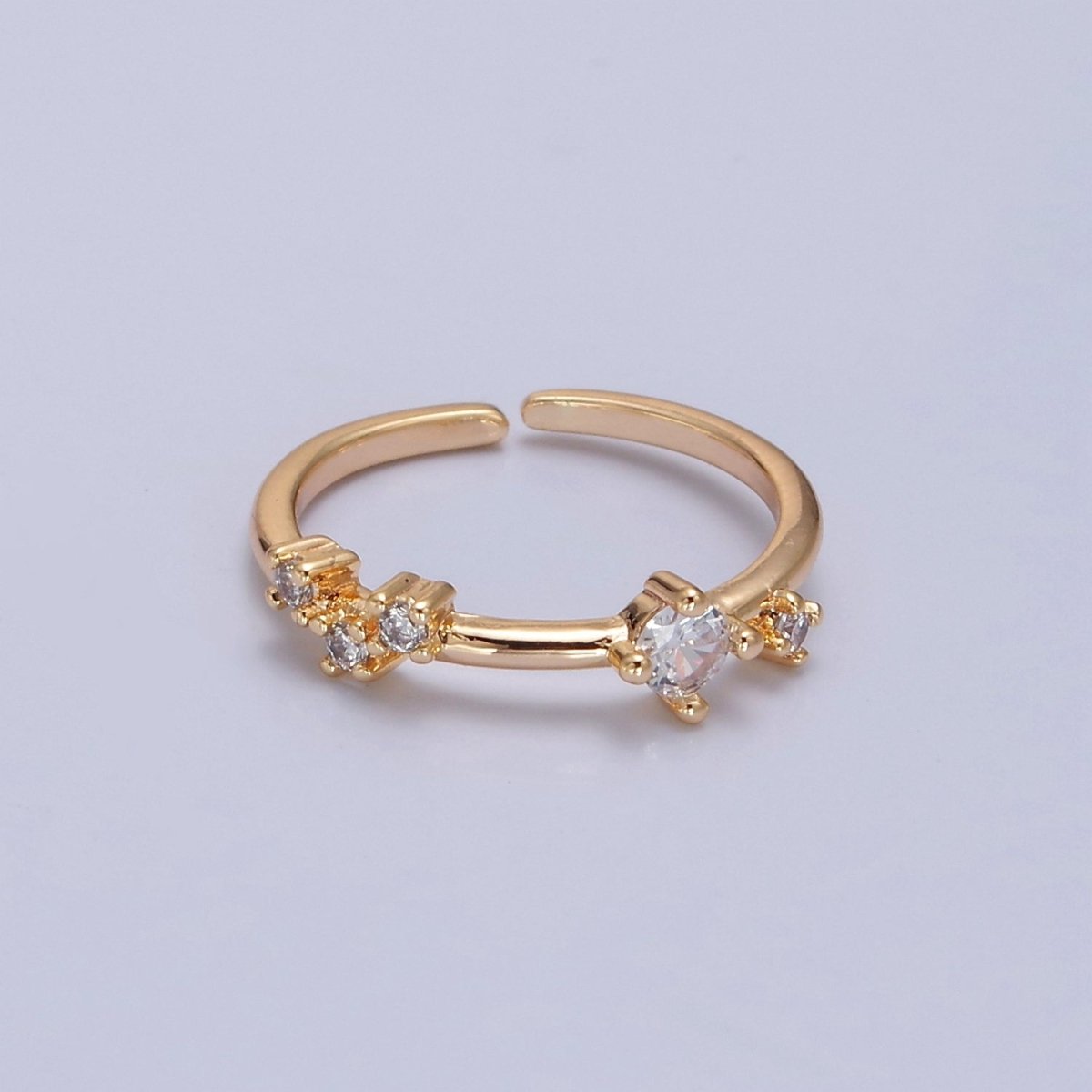 Dainty Multi-Stone Ring • Gold Band Cz Birthstone Ring O-2152~ O-2157 - DLUXCA