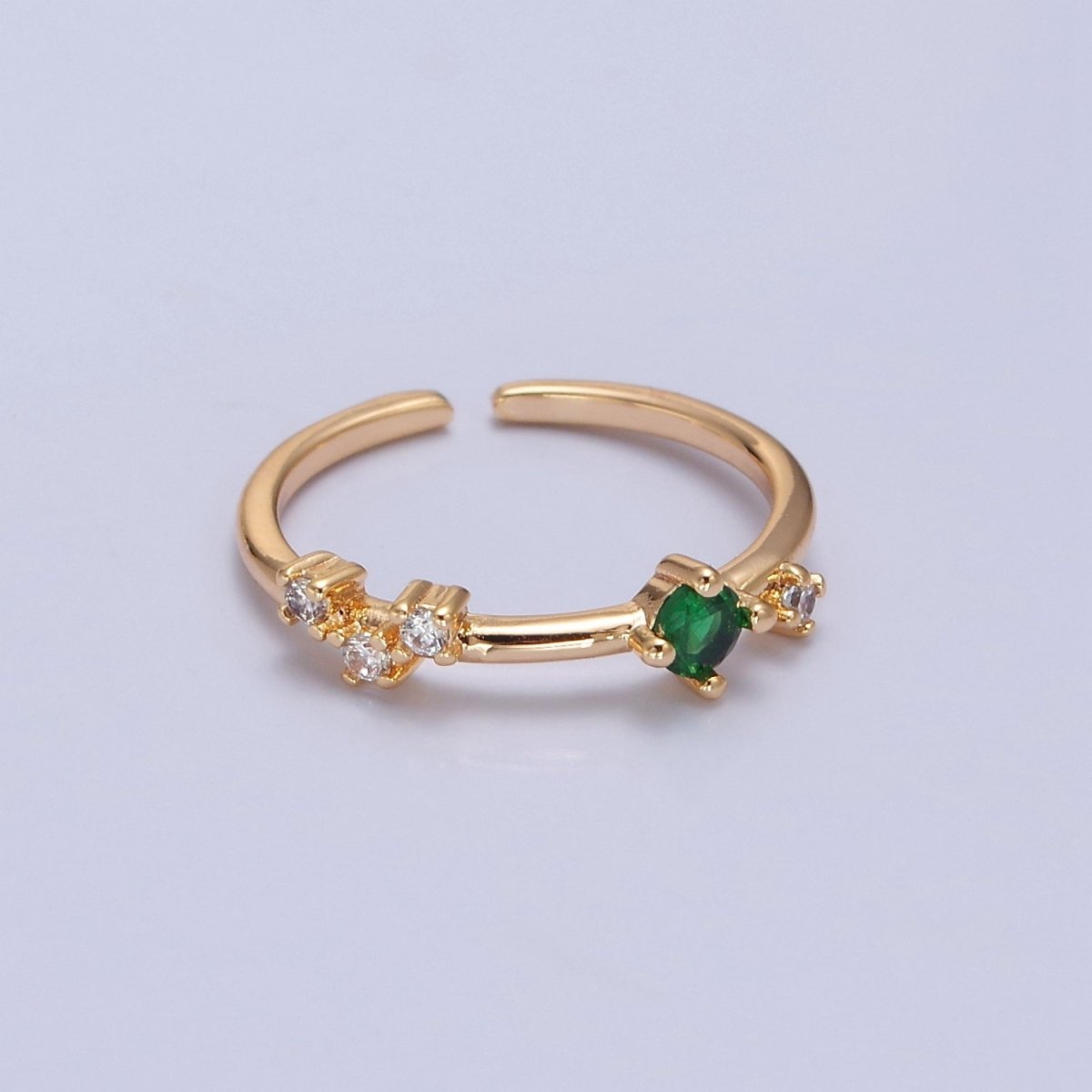 Dainty Multi-Stone Ring • Gold Band Cz Birthstone Ring O-2152~ O-2157 - DLUXCA