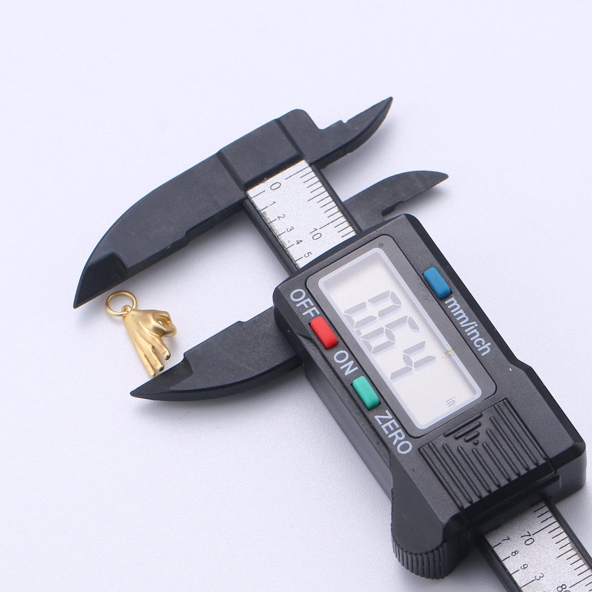 Dainty "Okay" hand Pendant in Gold Filled Ok Gesture Charm, Jewelry Supplies, Jewelry Making Earring Bracelet Necklace Charm, C-405 - DLUXCA