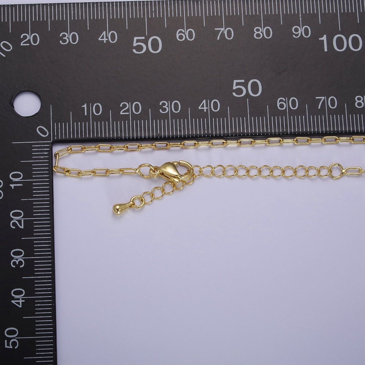 Dainty Paper Clip Chain Necklace ∙ 14K Gold Filled Necklace Cable Link Chain 18 inch + 2.5 inch extender Ready to Wear WA2436 WA2437 WA2438 - DLUXCA
