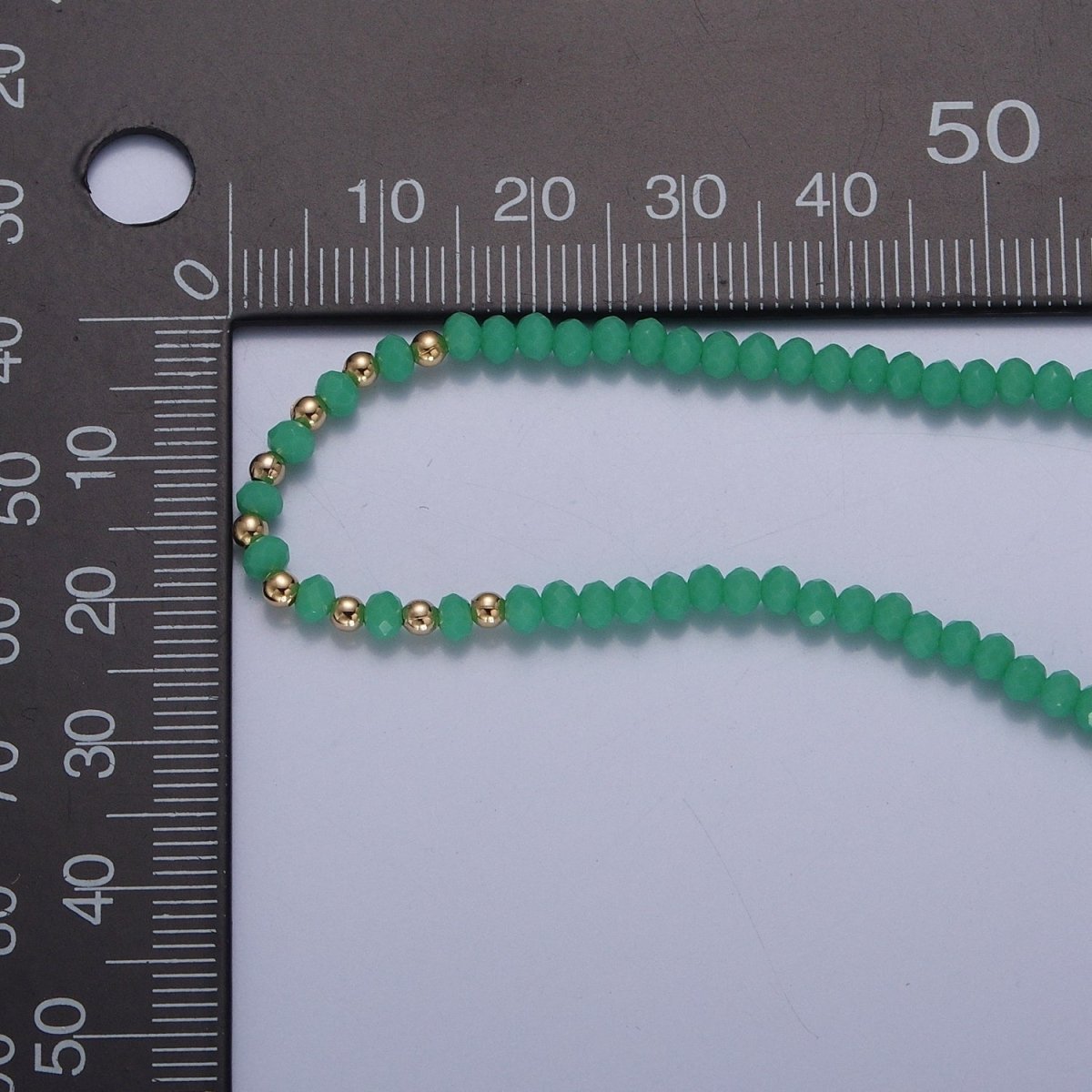 Dainty Pastel Color Glass Beaded Necklace Faceted Rondell Beads Necklace | WA-1034 to WA-1038 Clearance Pricing - DLUXCA