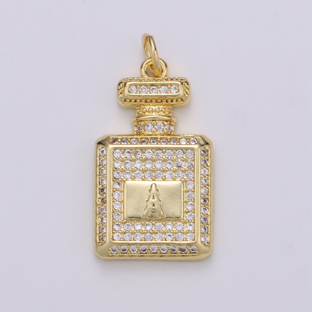 Dainty perfume Bottle Charm, Micro Pave Bottle Charm for Necklace Bracelet Earring Component Jewelry Making Supply D-827 D-828 - DLUXCA