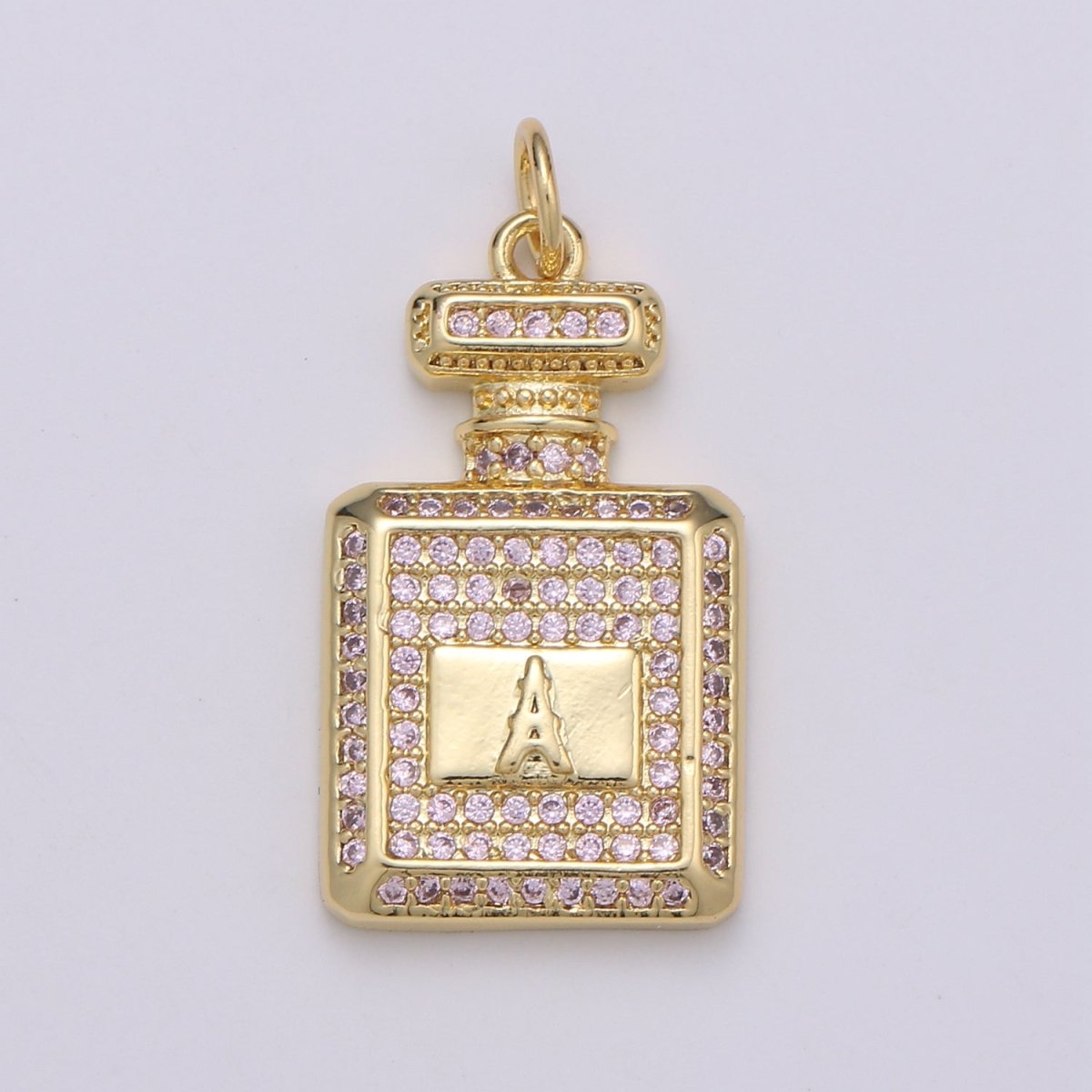 Dainty perfume Bottle Charm, Micro Pave Bottle Charm for Necklace Bracelet Earring Component Jewelry Making Supply D-827 D-828 - DLUXCA